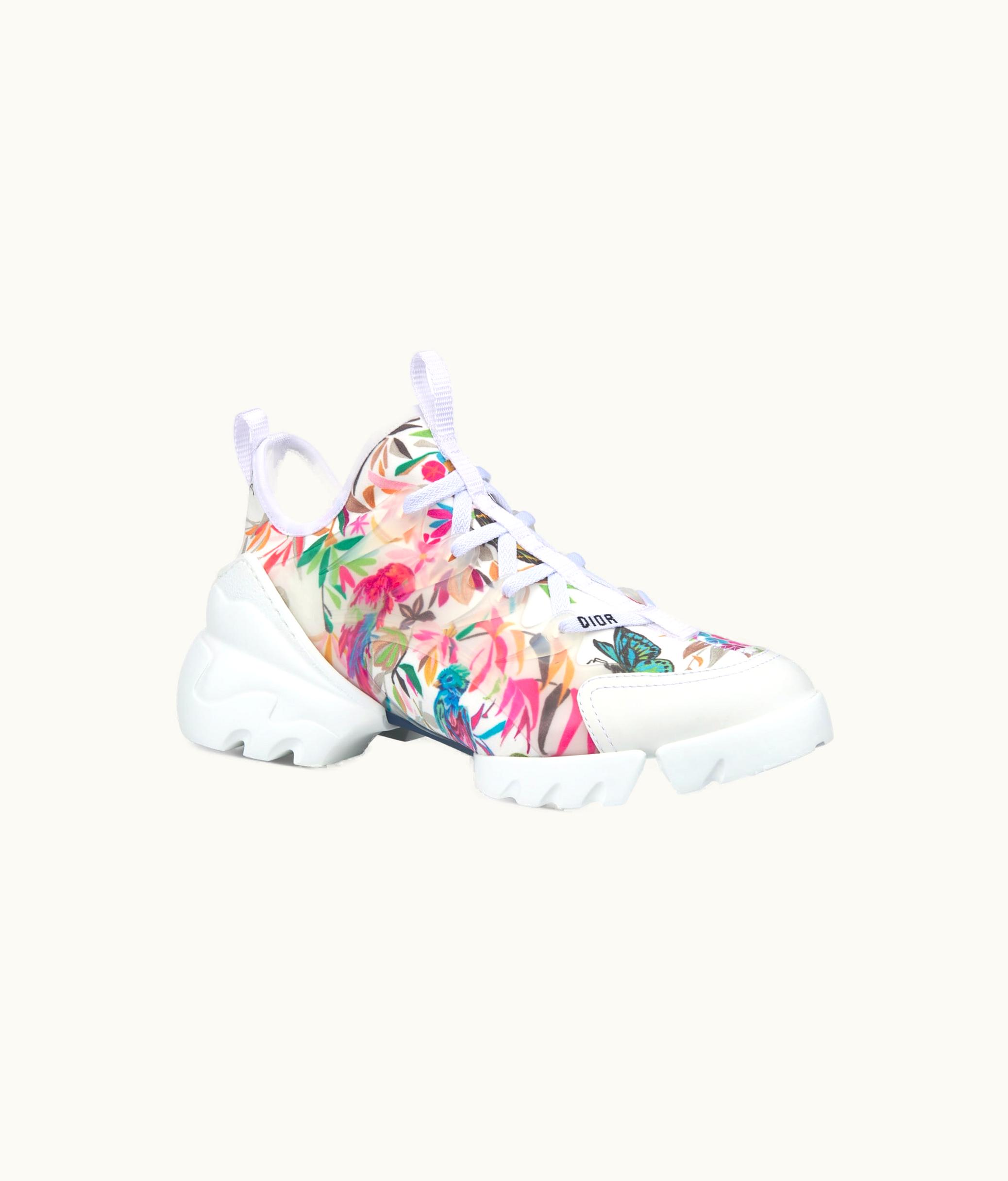 Dior Dior D-Connect Sneaker - Technical Fabric Printed With White Multicolor Toile De Jouy Fantastica Motif