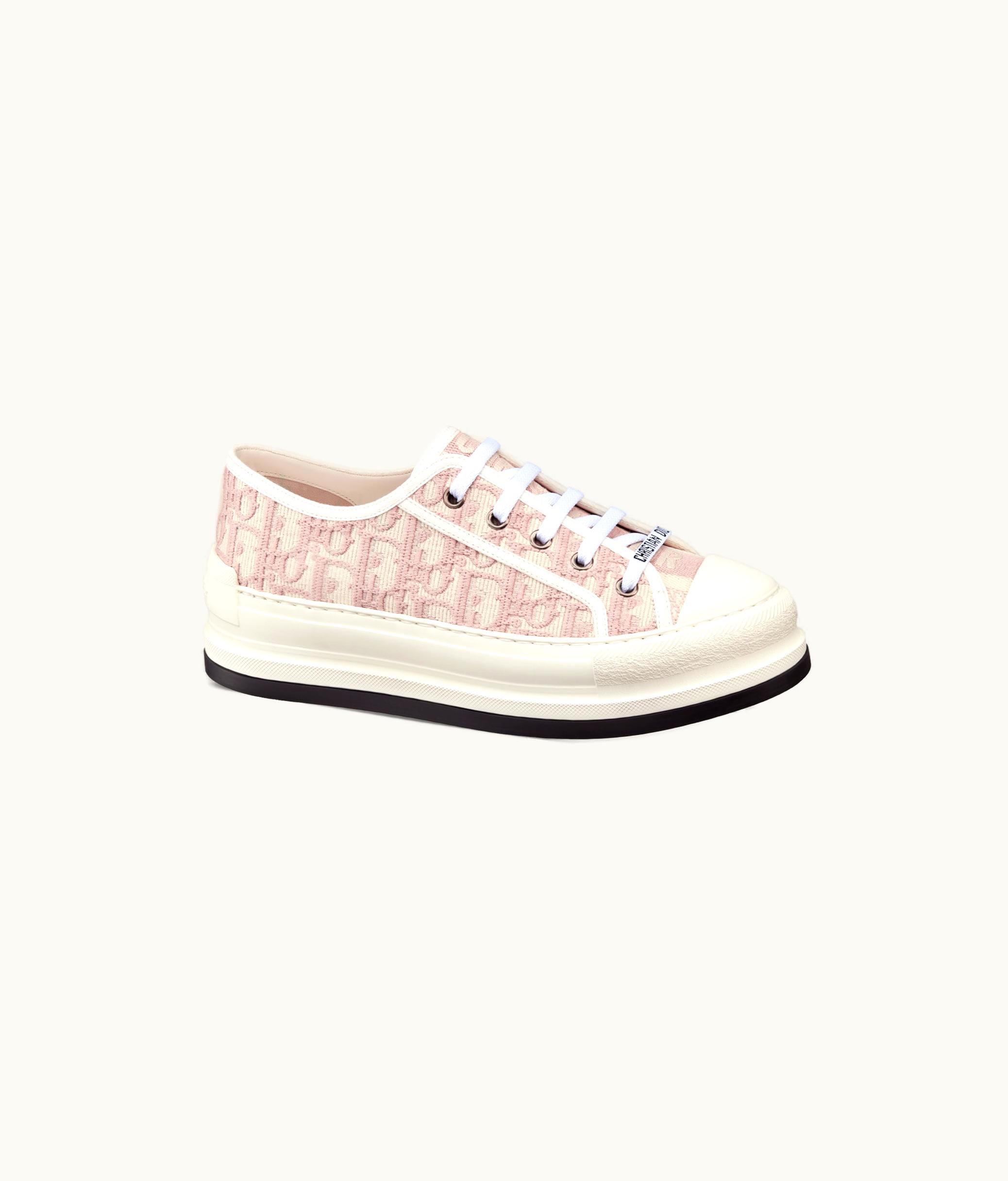 Dior Walk'n'Dior Platform Sneaker - Nude Dior Oblique Embroidered Cotton