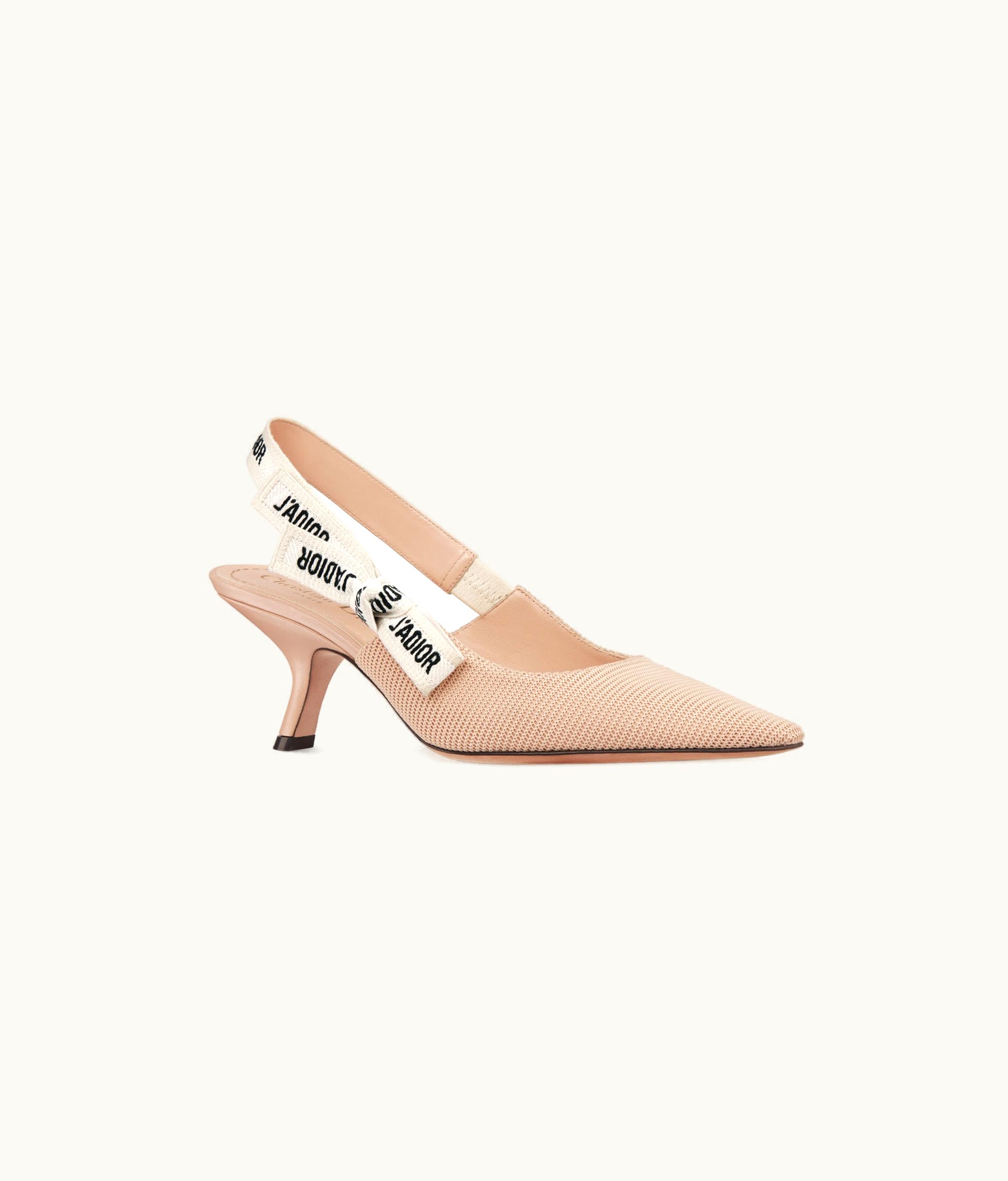 Dior Dior J'Adior Slingback Pump - Nude Technical Fabric - Luxury Nude Technical Fabric Slingback Pump