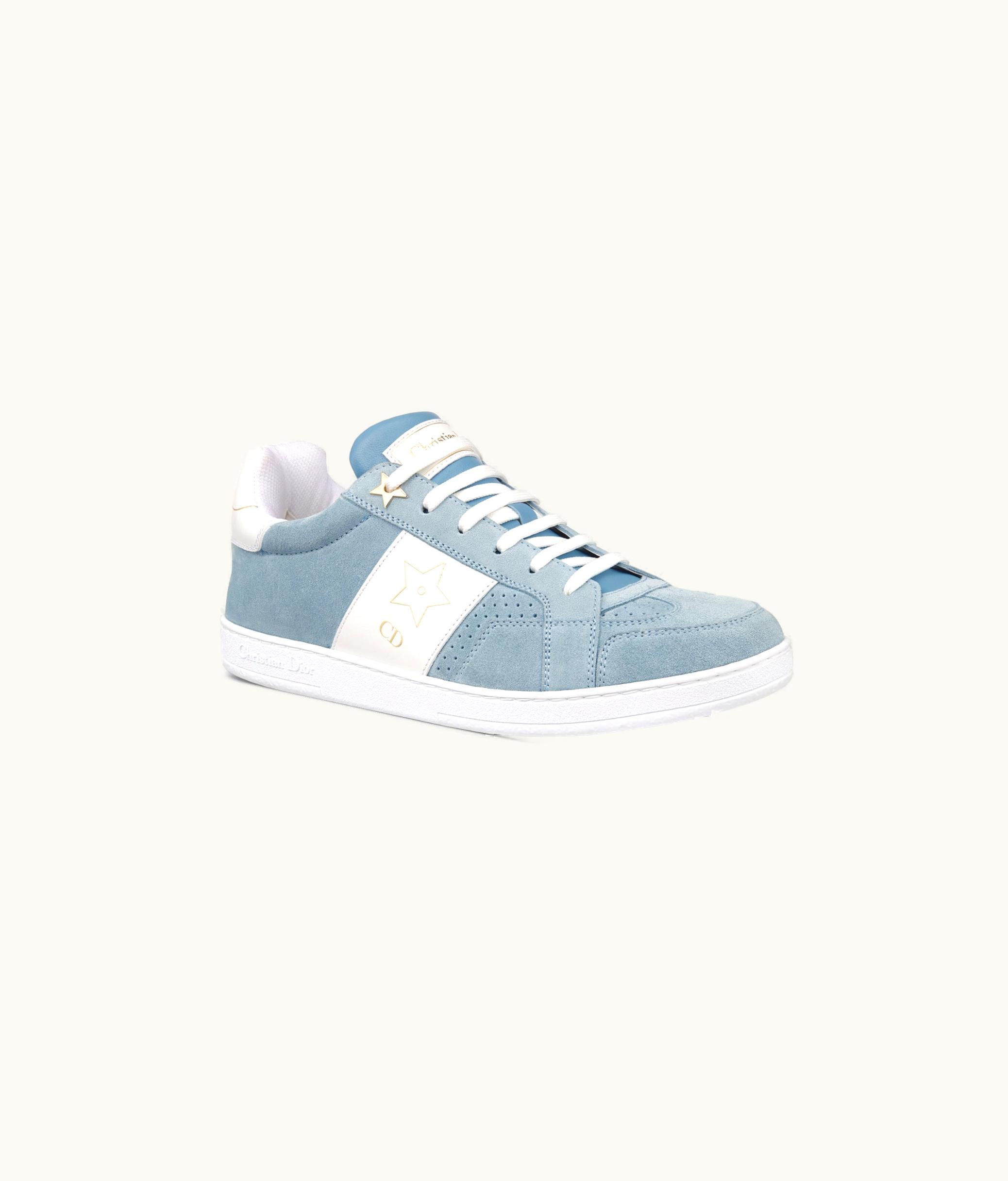 Dior Dior Star Sneaker - Pastel Blue Suede Calfskin And White Calfskin