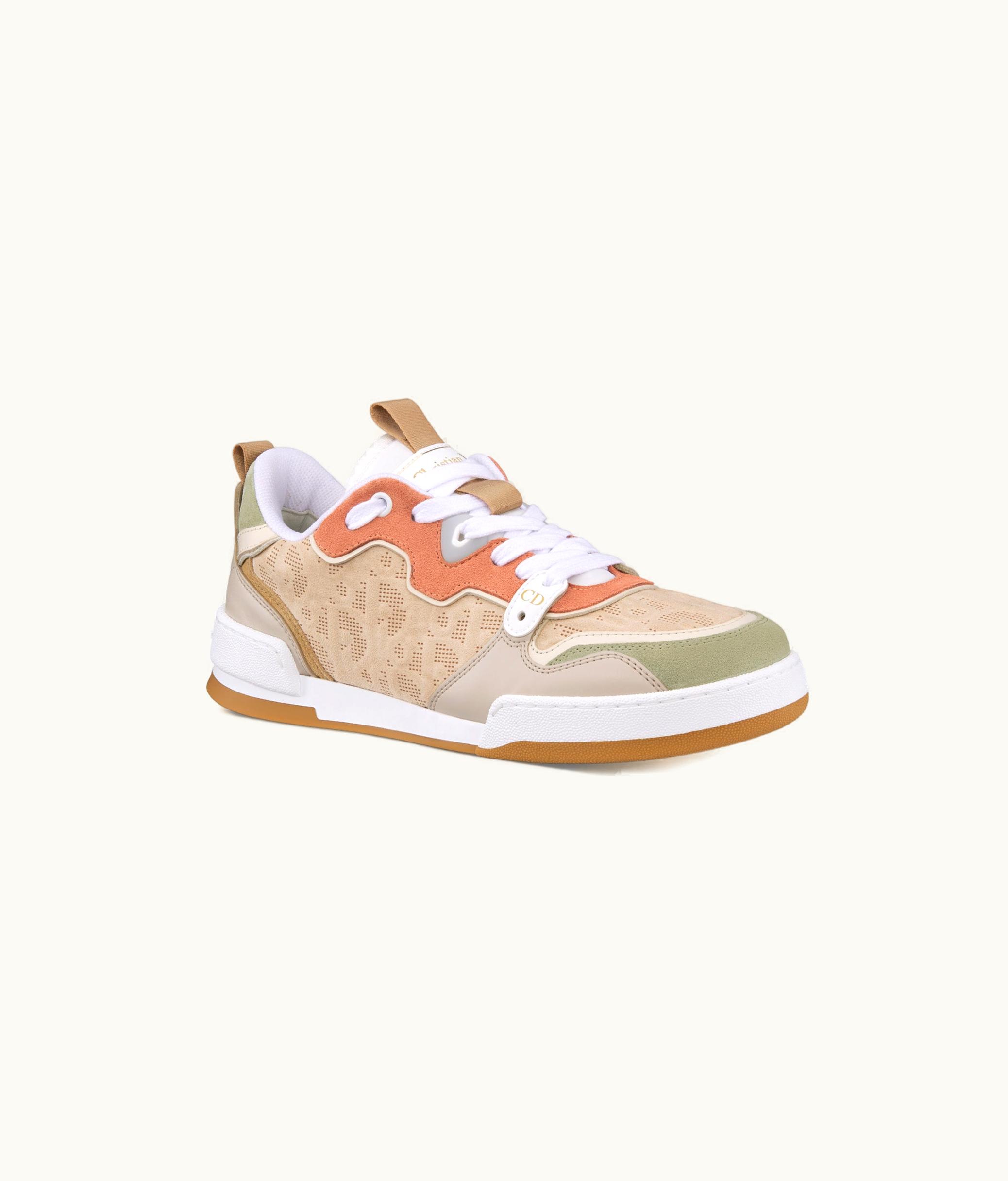 Dior Dior One Sneaker - Beige Multicolor Calfskin And Suede Calfskin With Dior Oblique Motif