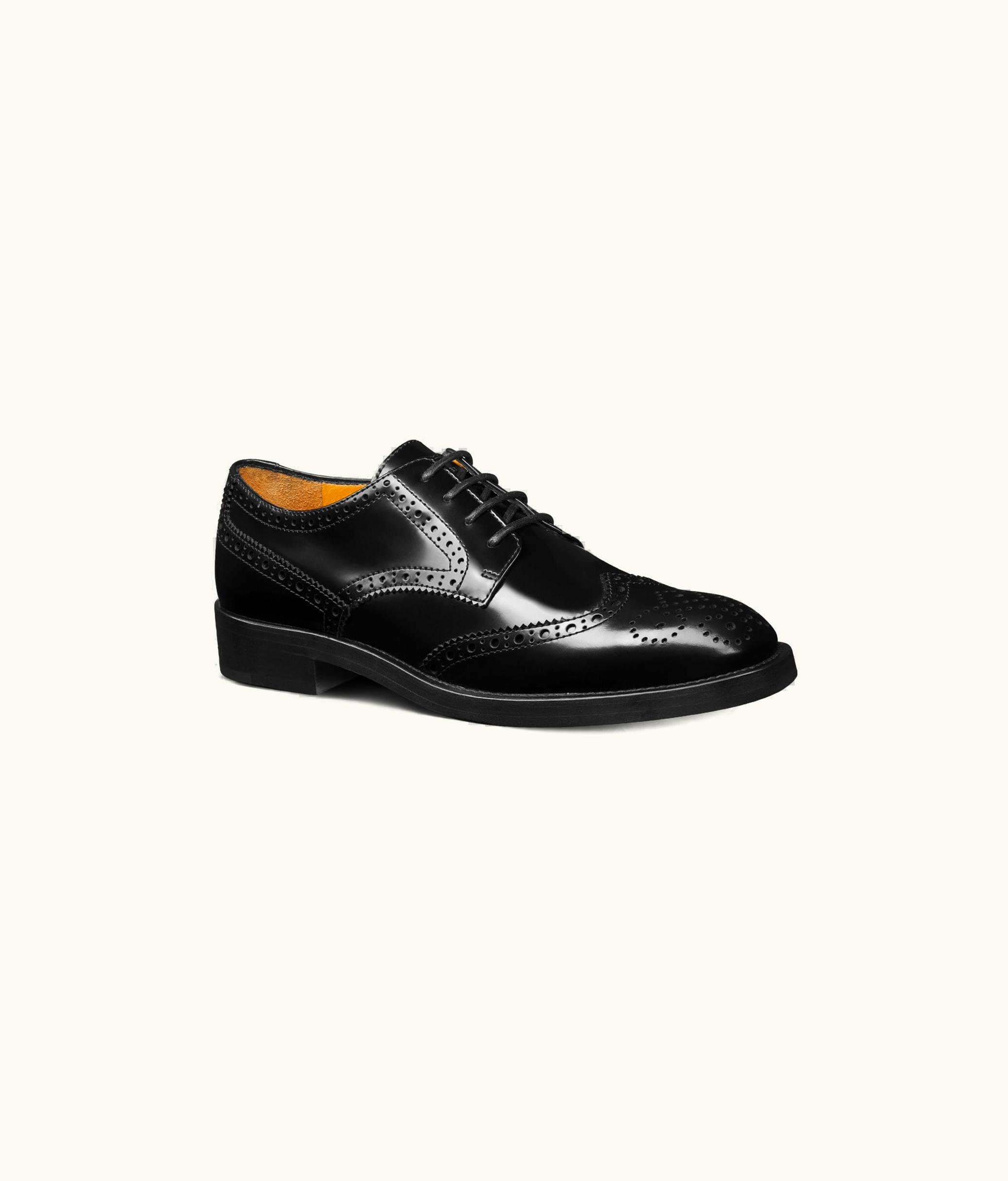 Dior Dior Teddy-D Derby Shoe - Black Brushed And Perforated Calfskin