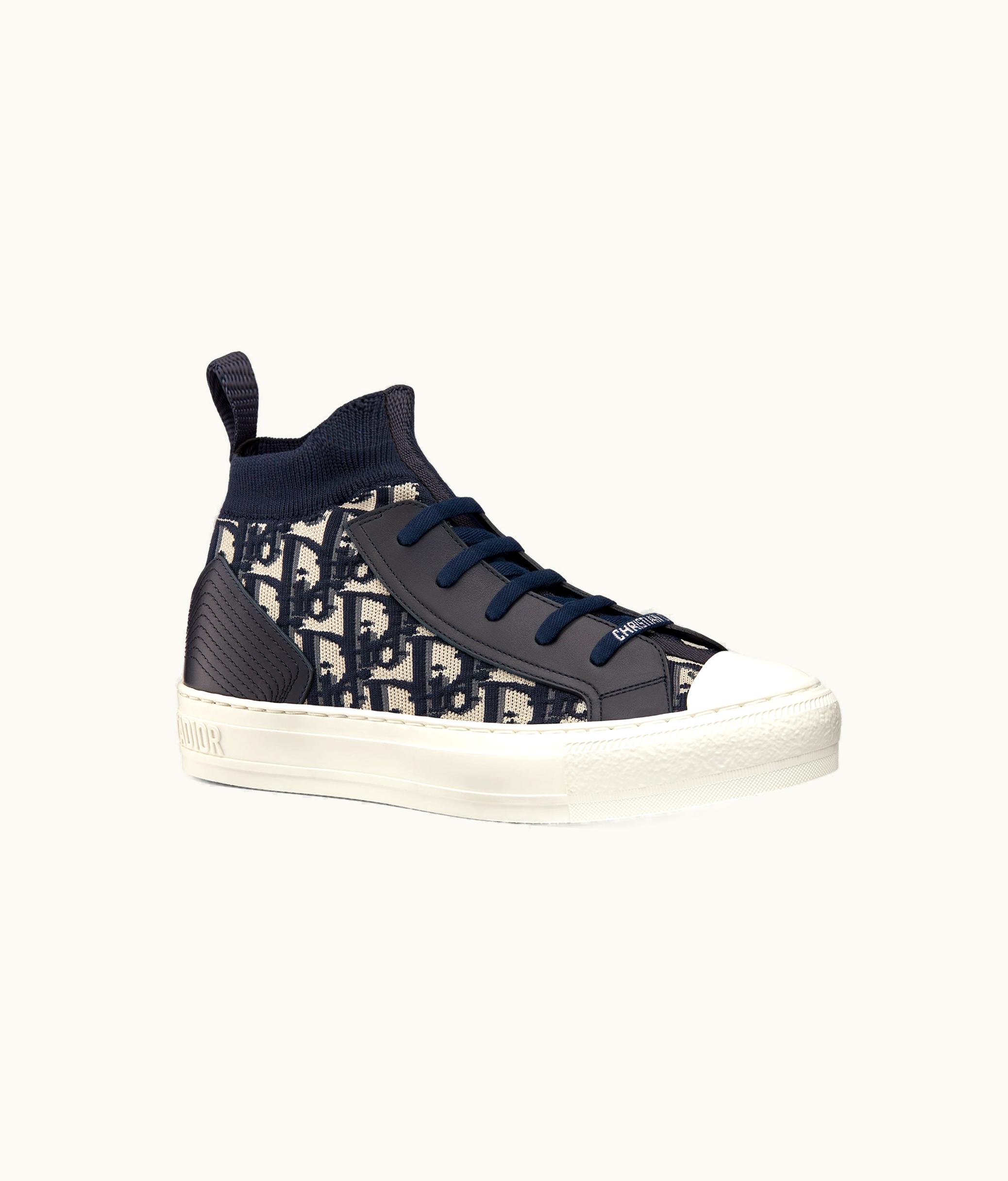 Dior Walk'n'Dior Sneaker - Deep Blue Dior Oblique Technical Mesh And Calfskin