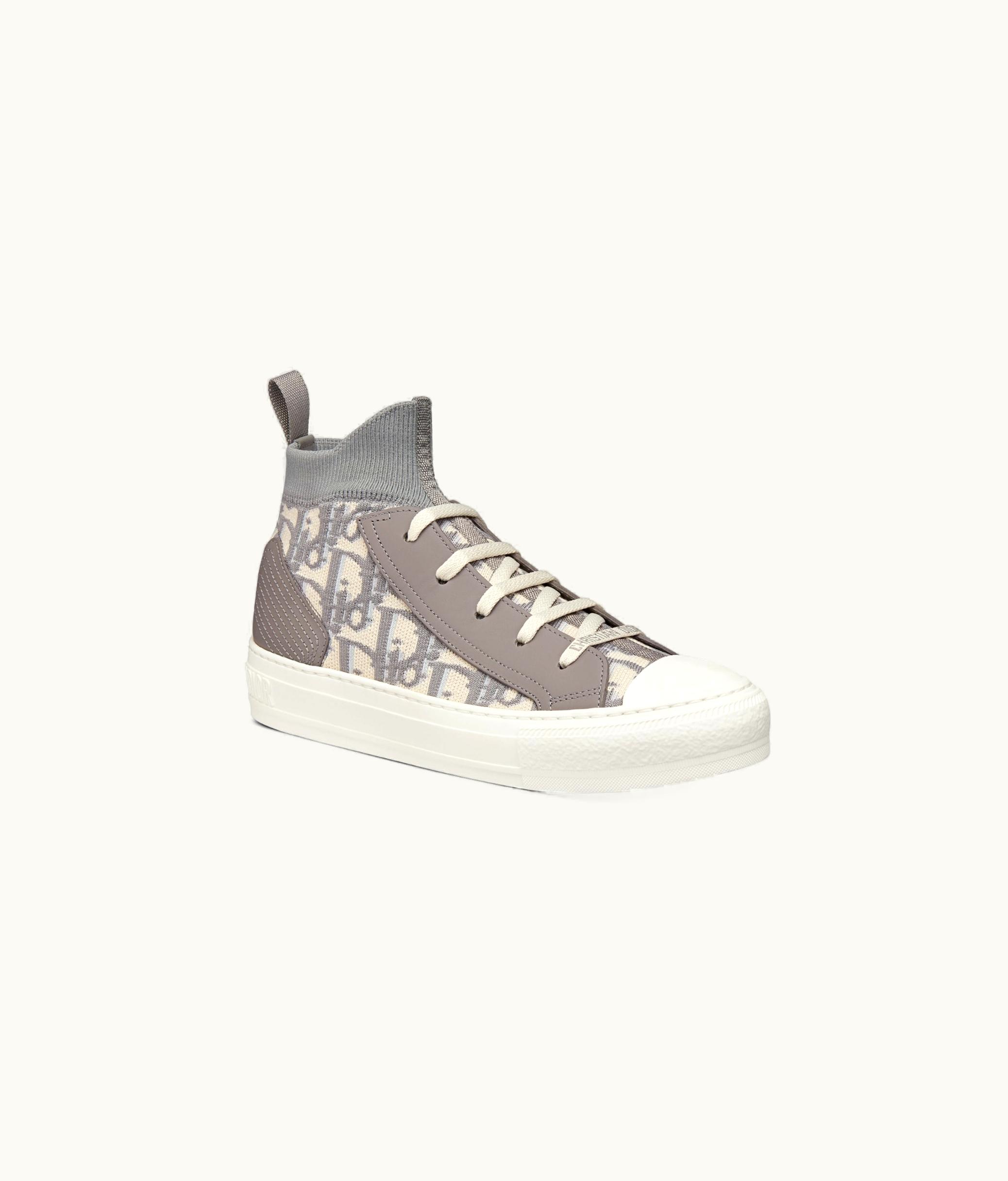 Dior Walk'n'Dior Sneaker - Gray Dior Oblique Technical Mesh And Calfskin