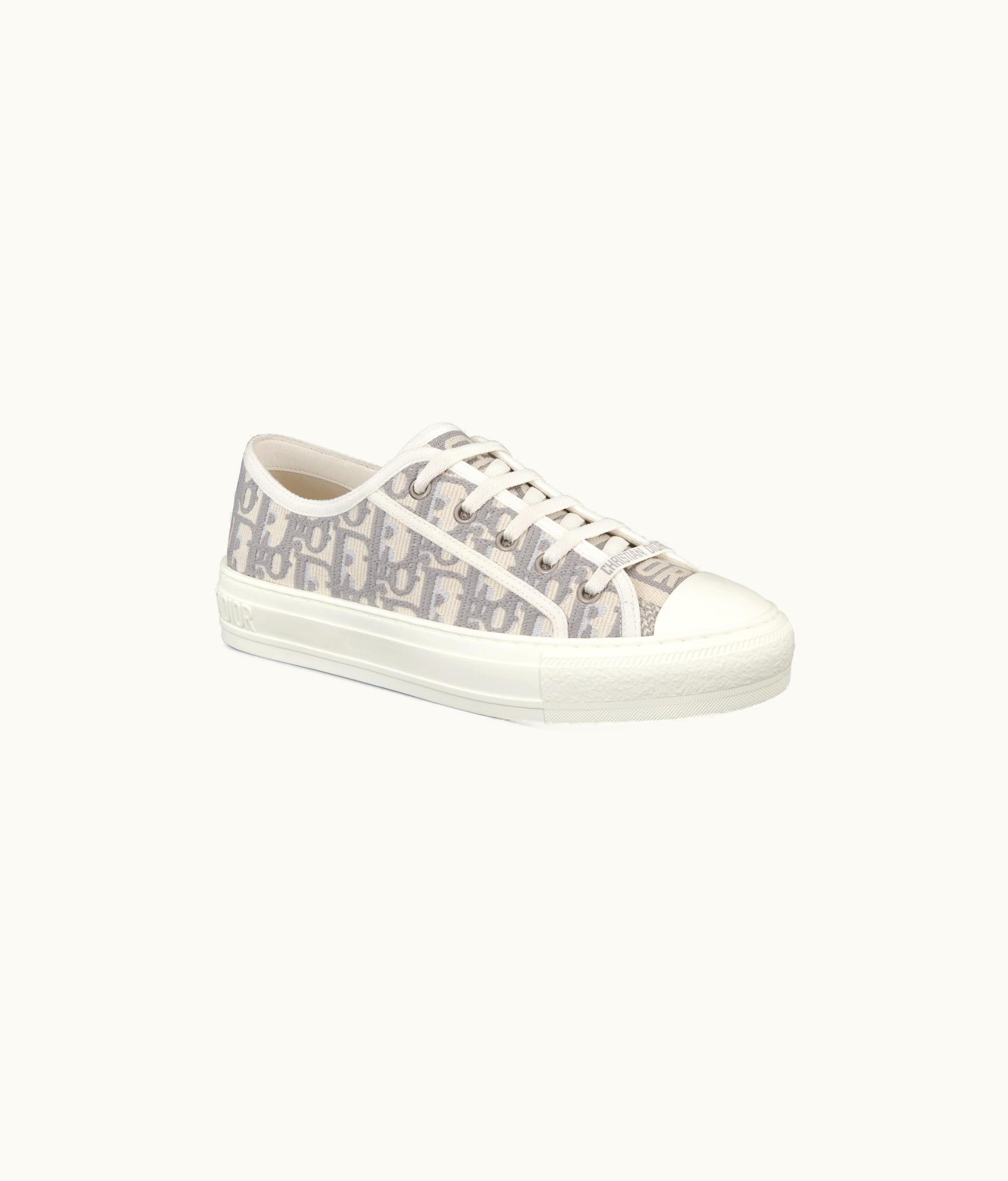 Dior Walk'n'Dior Sneaker - Stone Gray Dior Oblique Embroidered Cotton