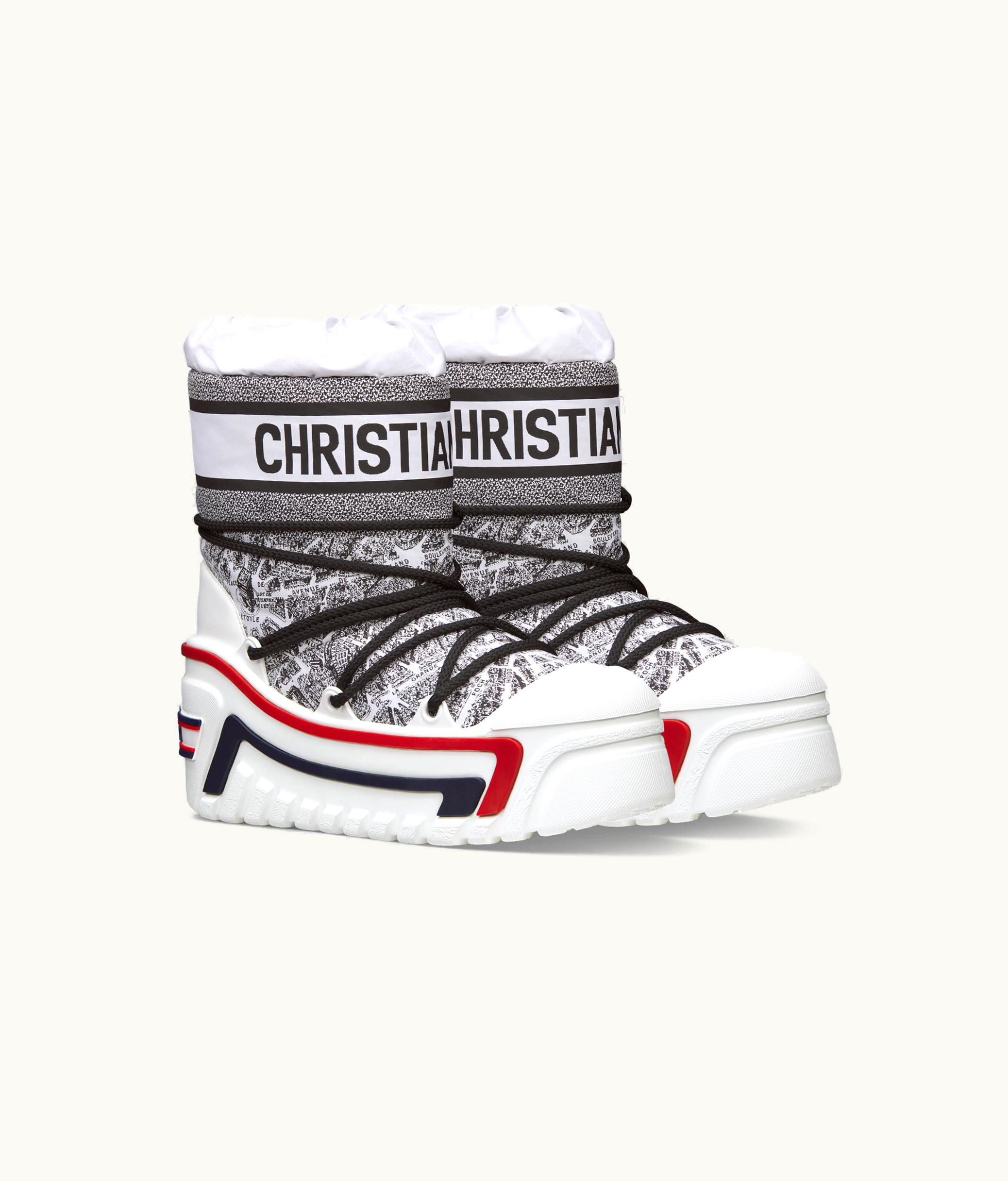 Dior Dioralps Après-Ski Boot - White And Black Plan De Paris Shiny Nylon