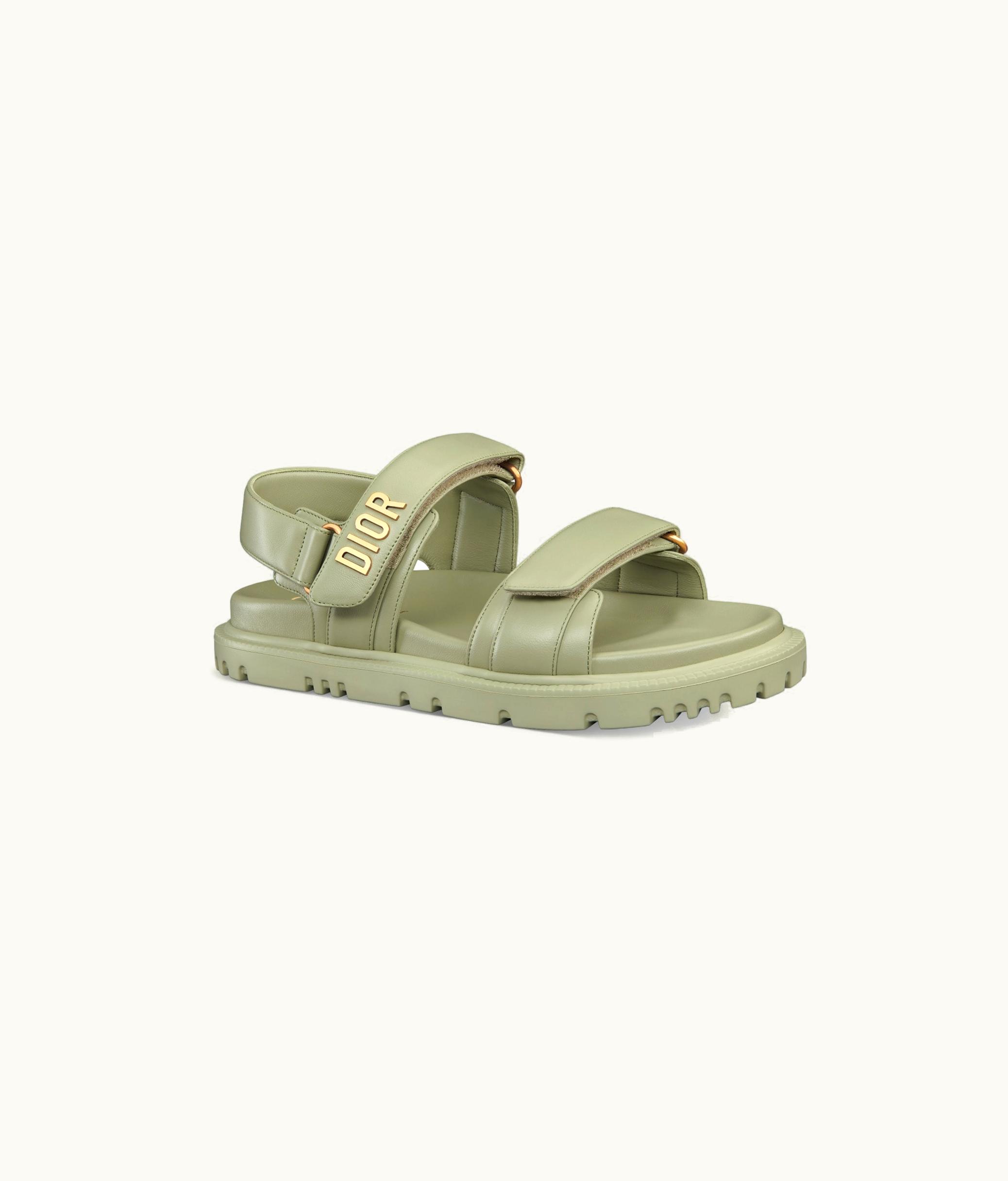 Dior Dioract Sandal - Pastel Peyote Green Lambskin