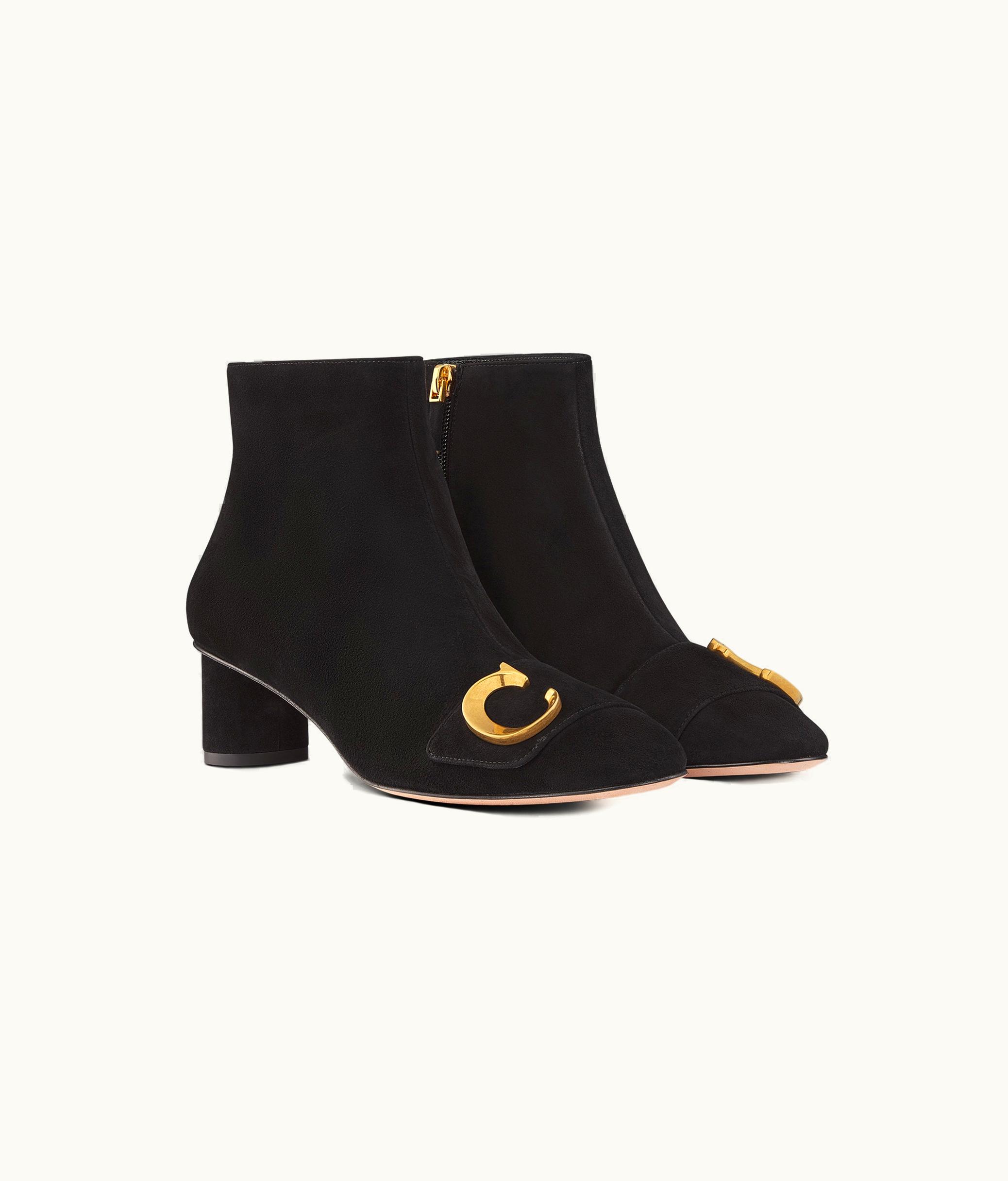 Dior C'est Dior Heeled Ankle Boot - Black Suede Calfskin