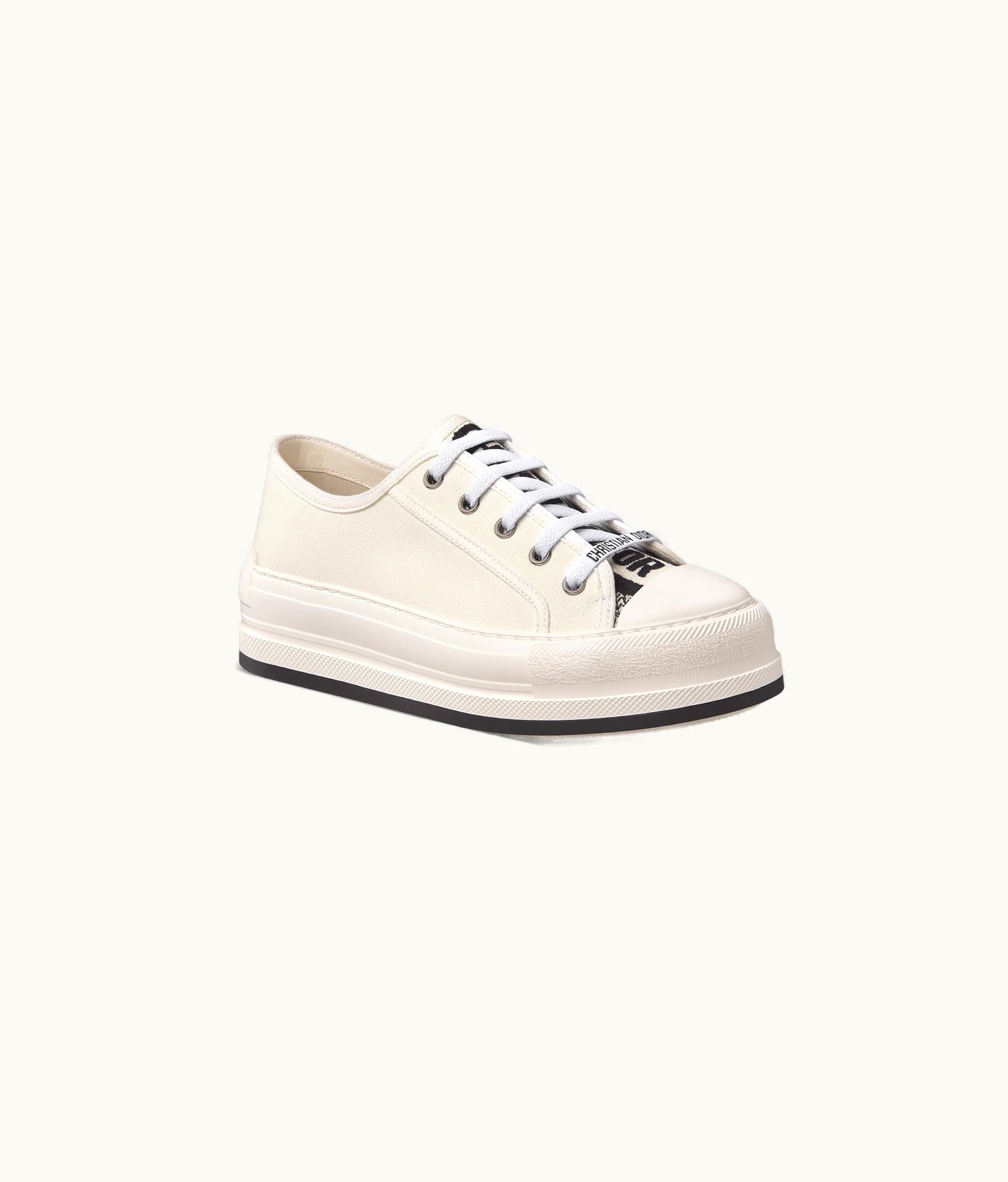 Dior Walk'n'Dior Platform Sneaker - White Cotton Canvas