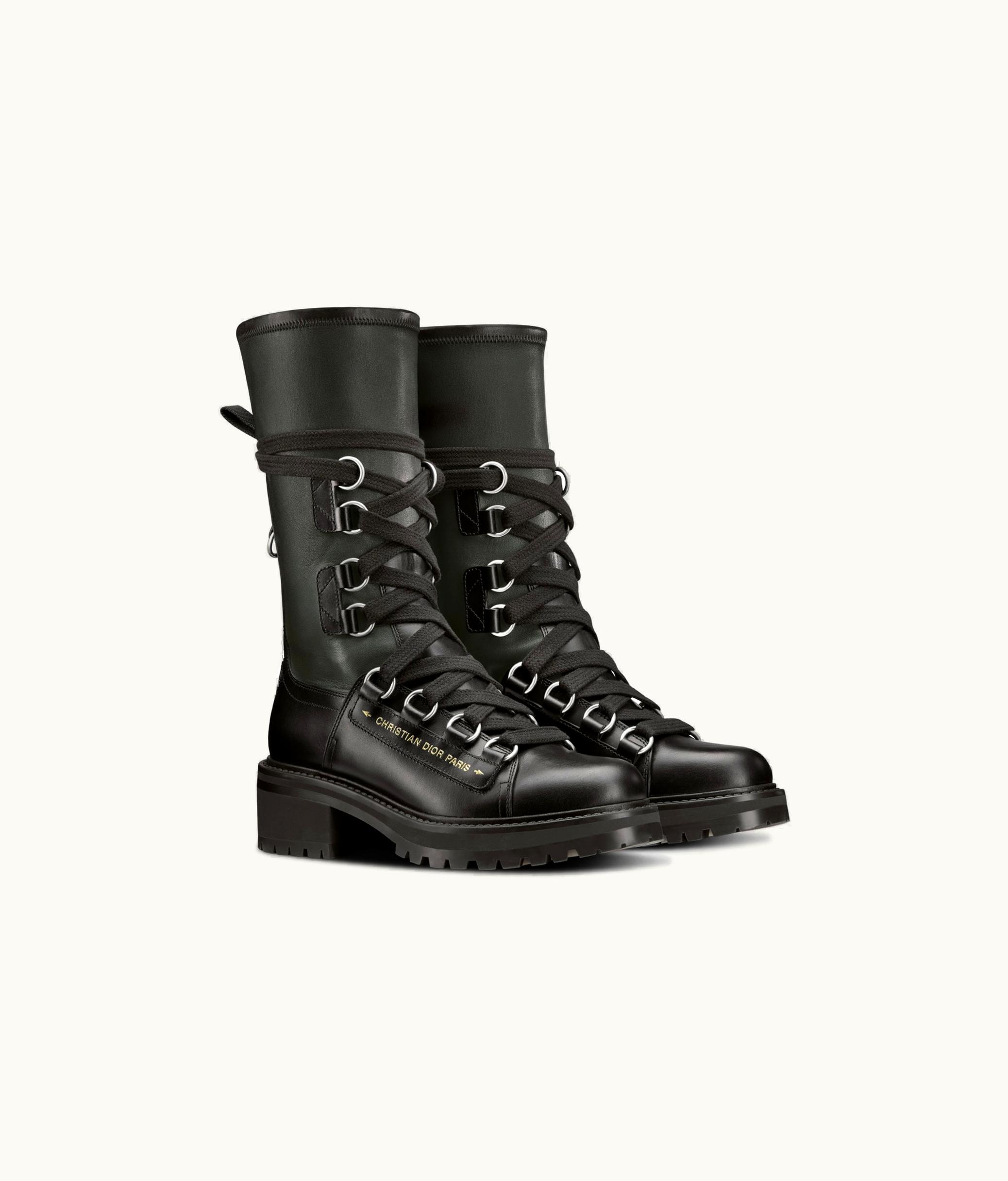 Dior Dior D-Fight Ankle Boot - Black Lambskin