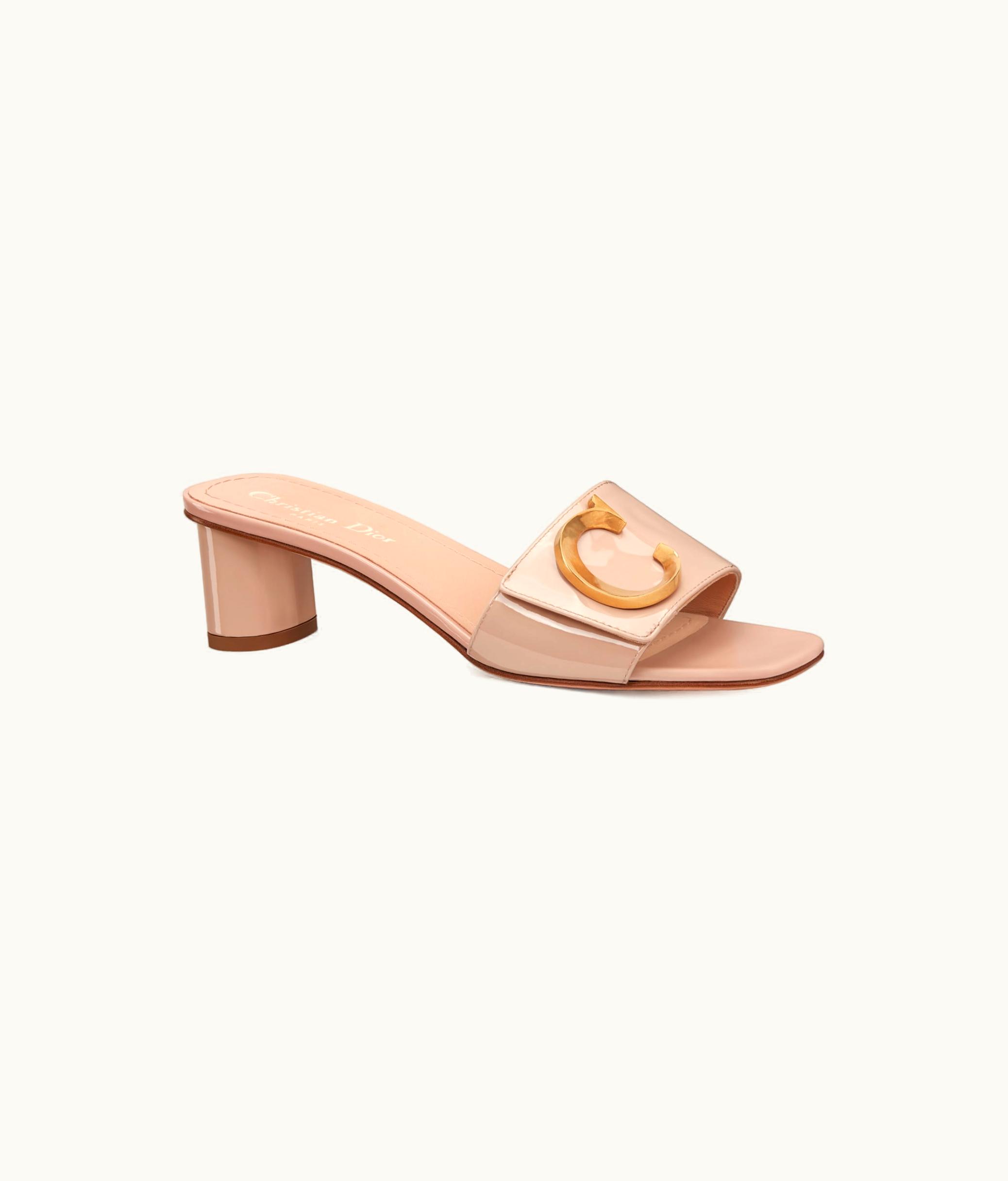 Dior C'est Dior Heeled Slide - Nude Patent Calfskin