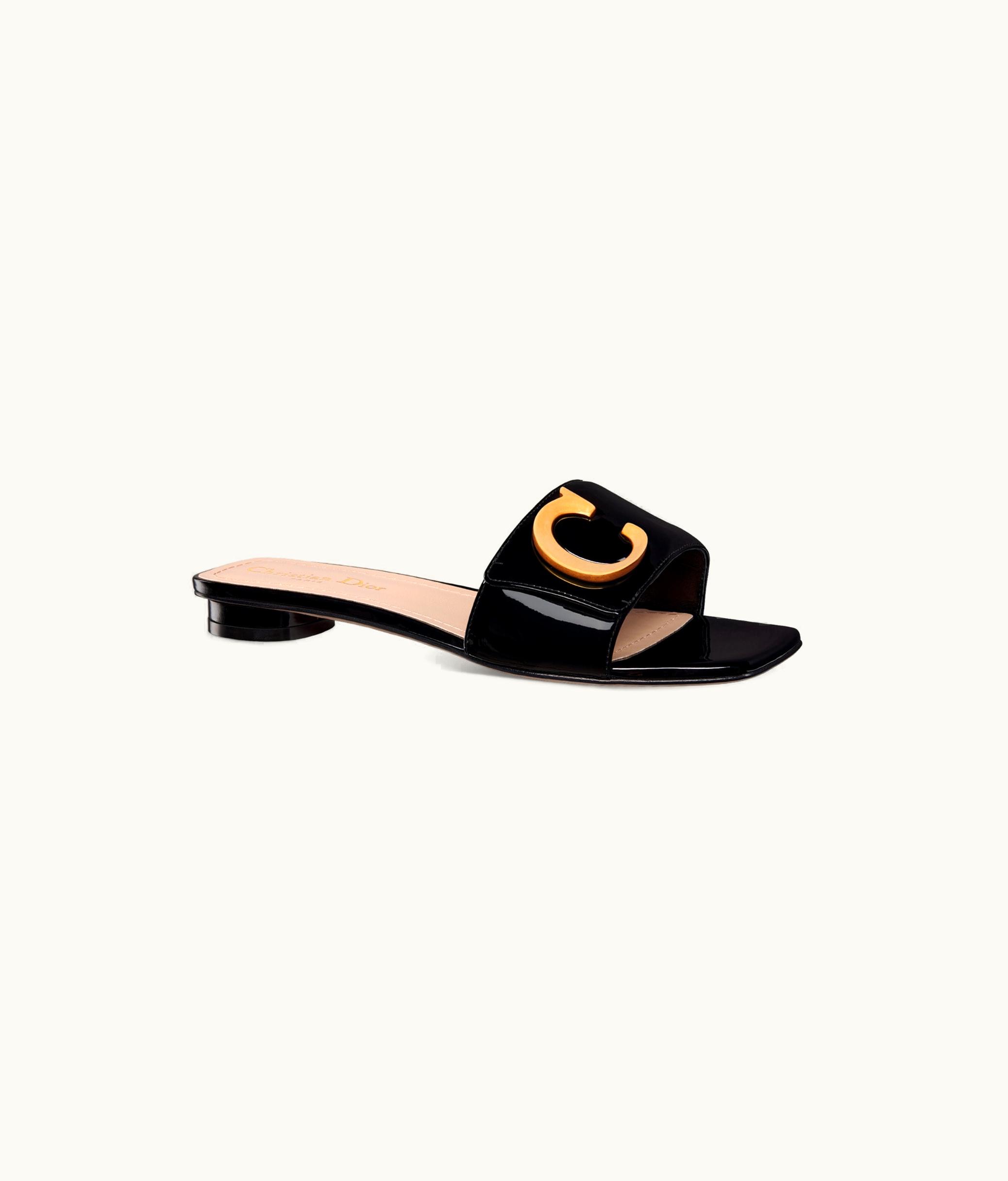 Dior C'est Dior Slide - Black Patent Calfskin