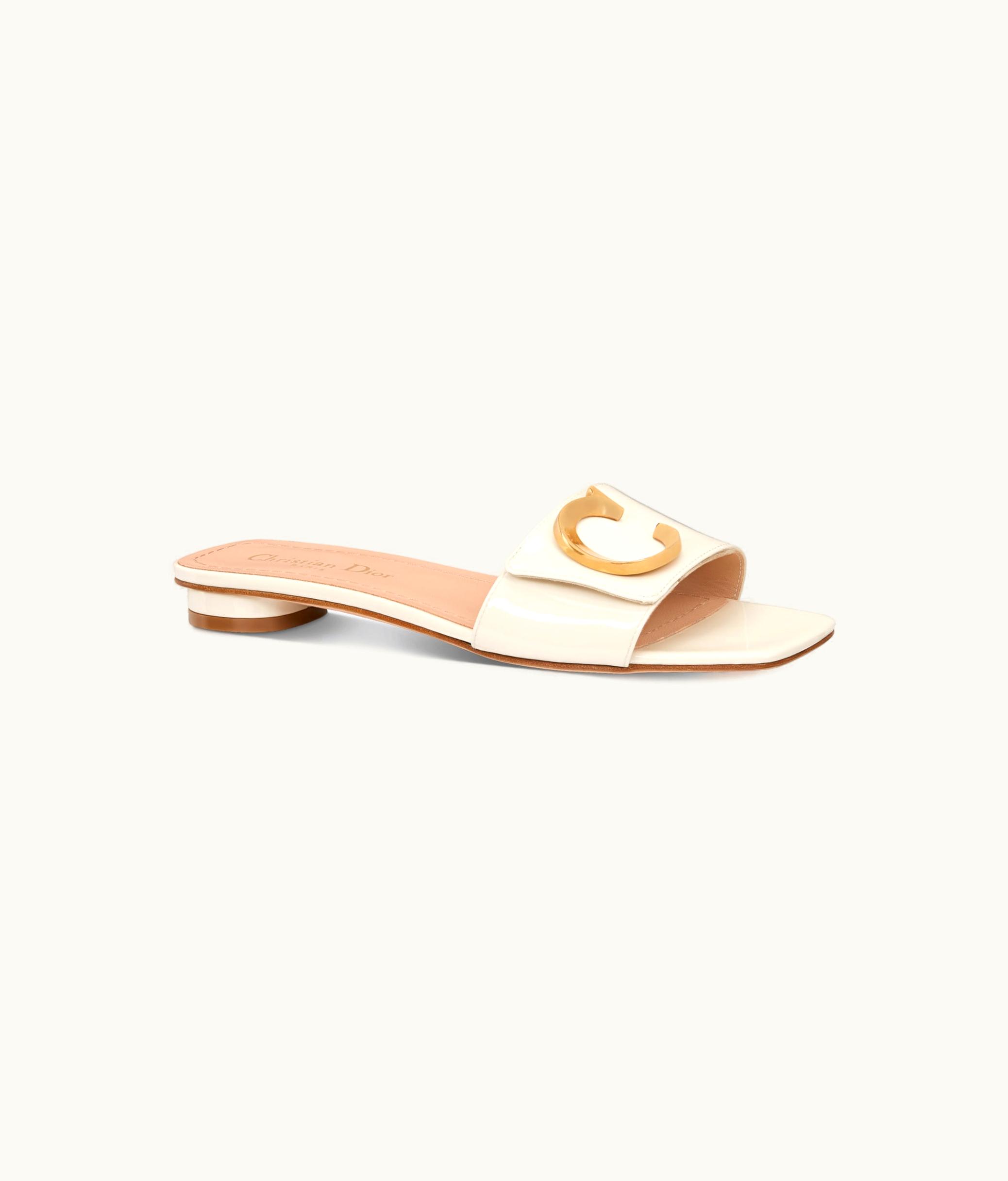 Dior C'est Dior Slide - White Patent Calfskin