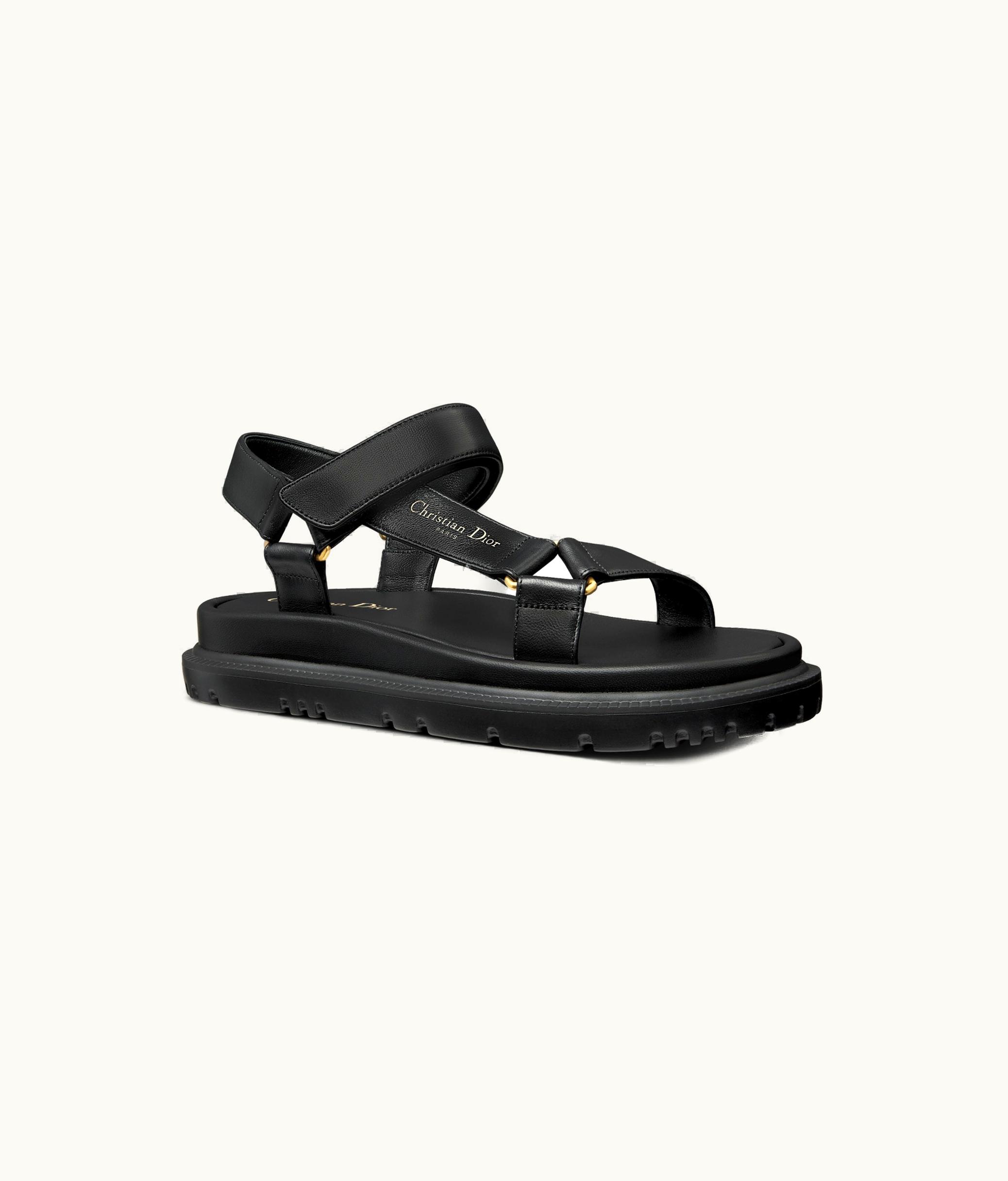 Dior Dior D-Wave Sandal - Black Lambskin