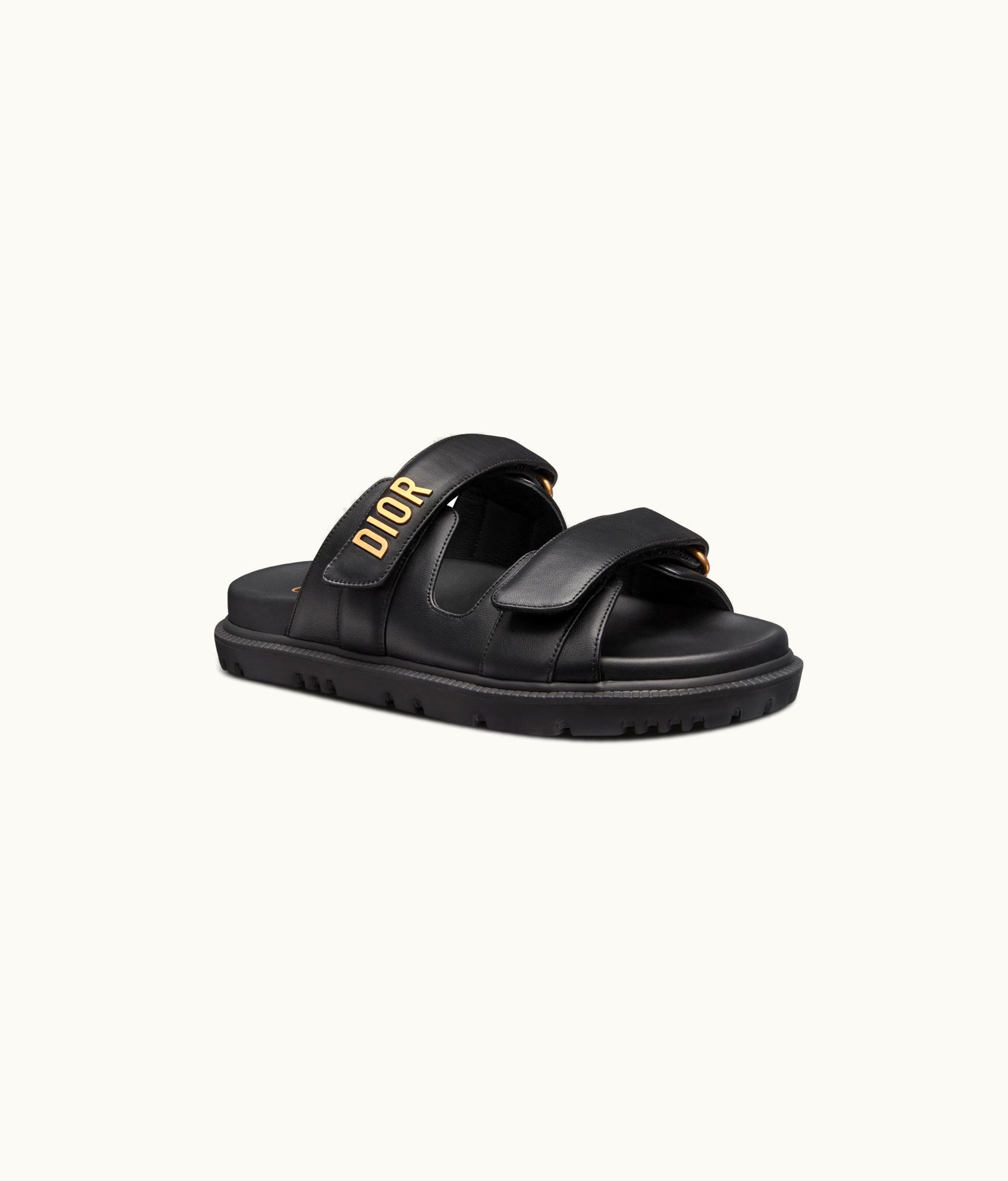 Dior Dioract Slide - Black Lambskin