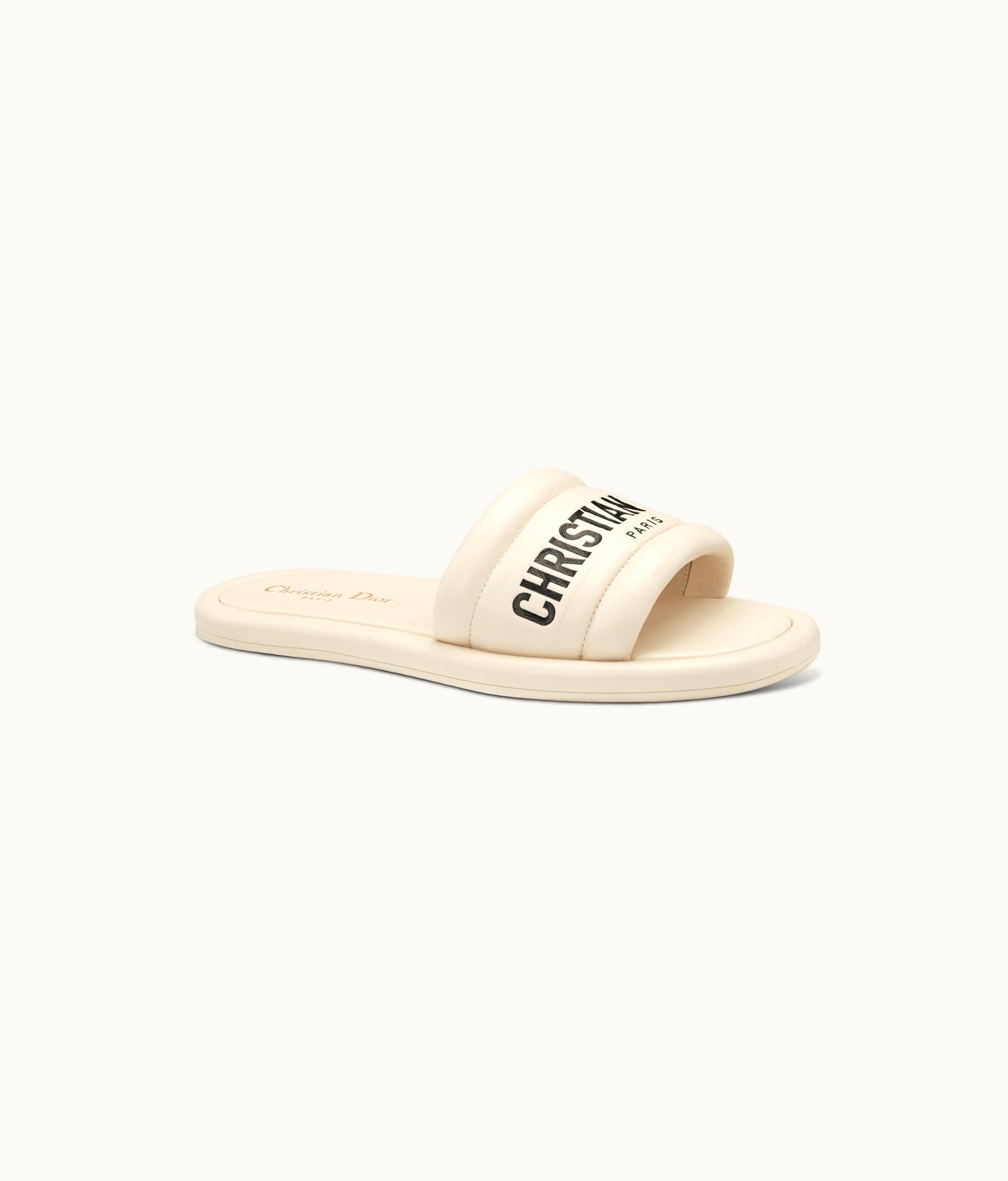 Dior Dior Every-D Slide - White Embossed Lambskin