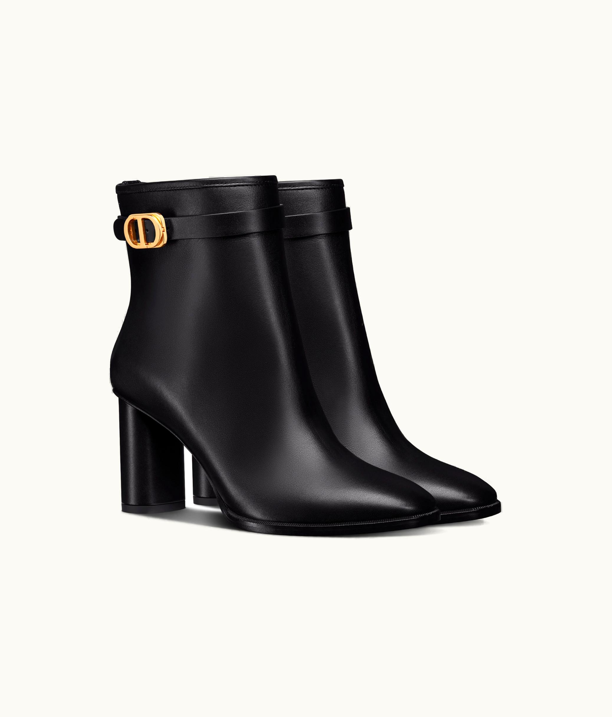 Dior Dior Empreinte Heeled Ankle Boot - Black Calfskin
