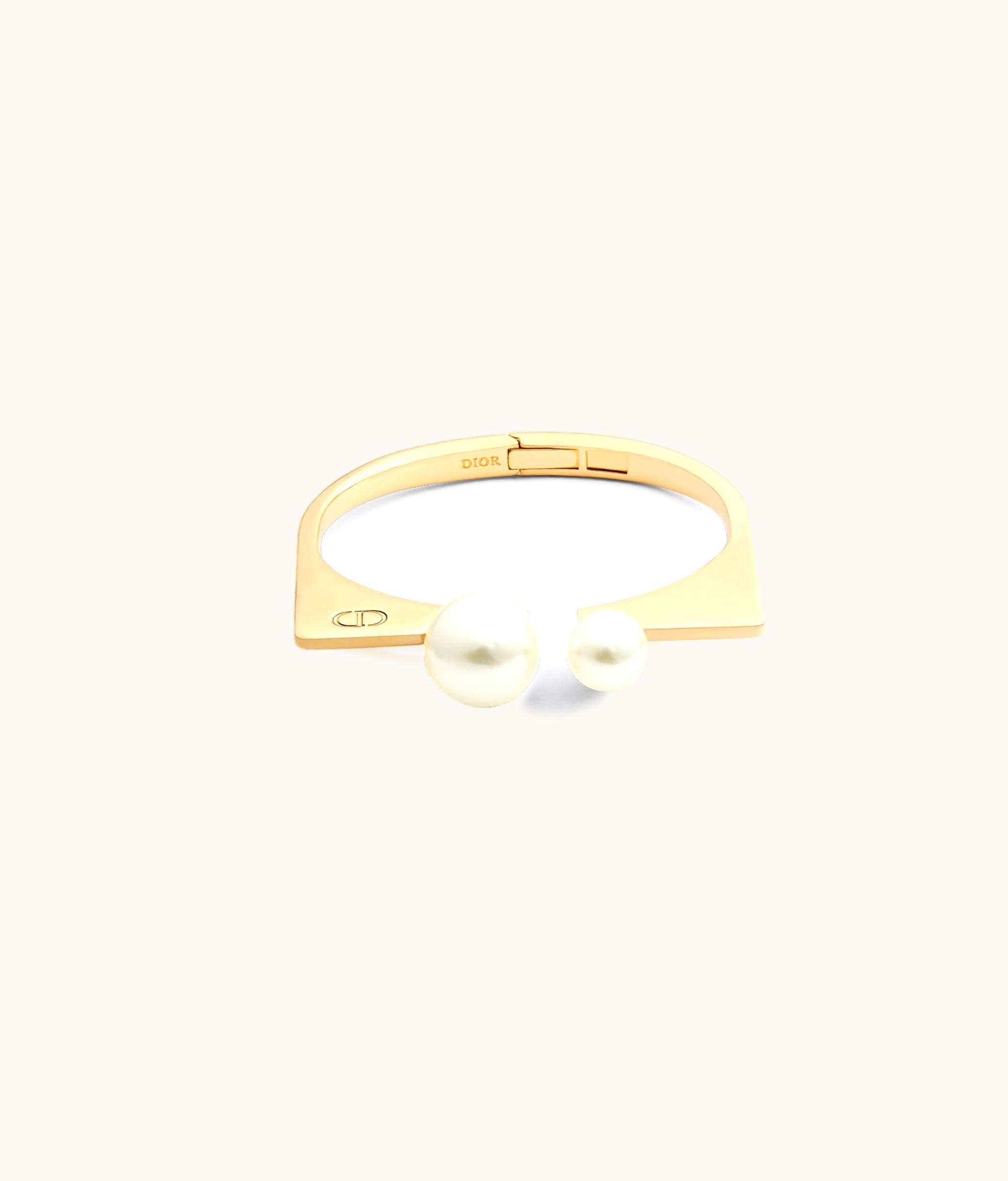 Dior Dior Tribales New Look Bangle - Gold-Finish Metal And White Resin Pearls