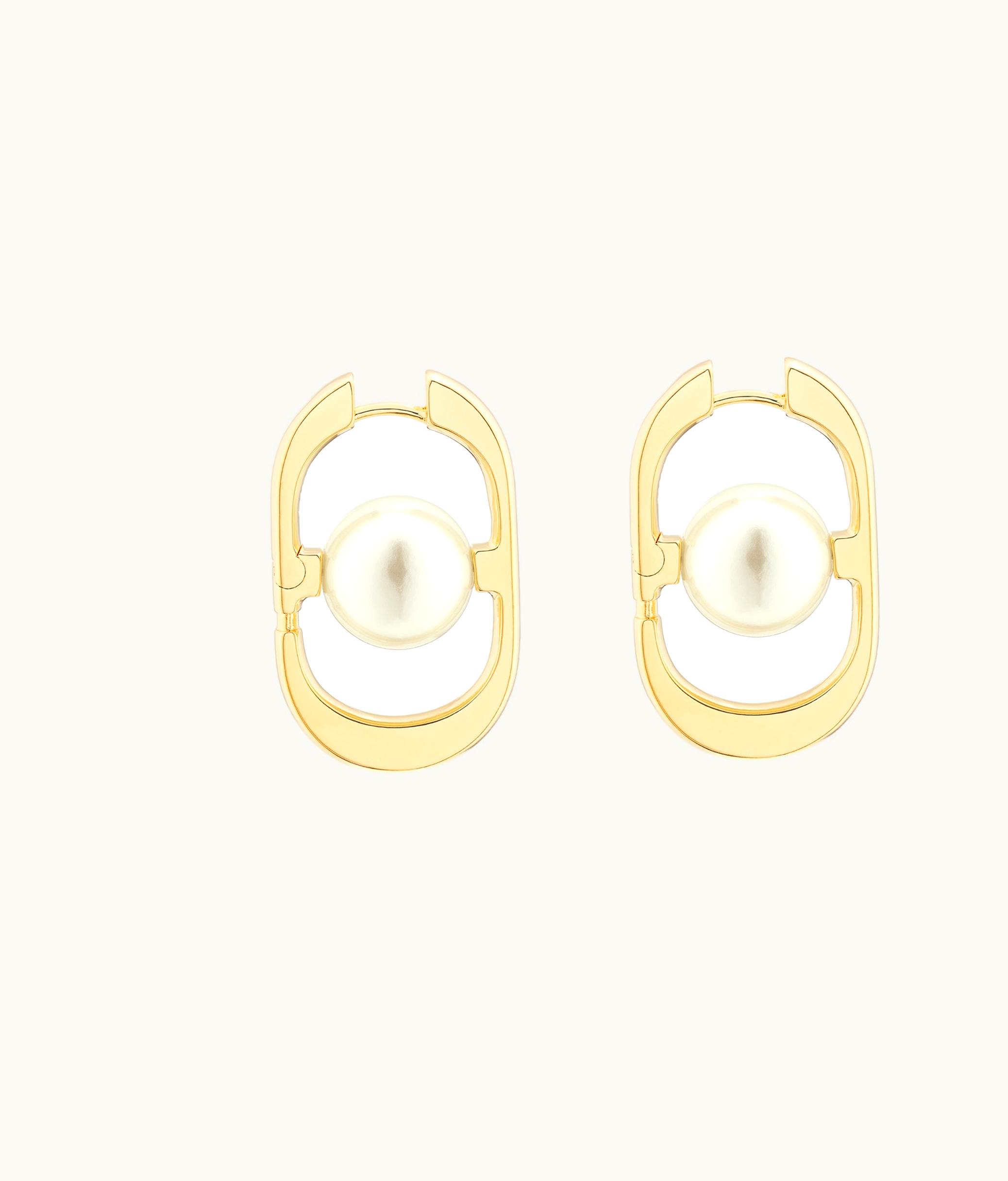 Dior Dior 30 Montaigne Jolie Earrings - Gold-Finish Metal And White Resin Pearls - Summer 2024 Special Edition