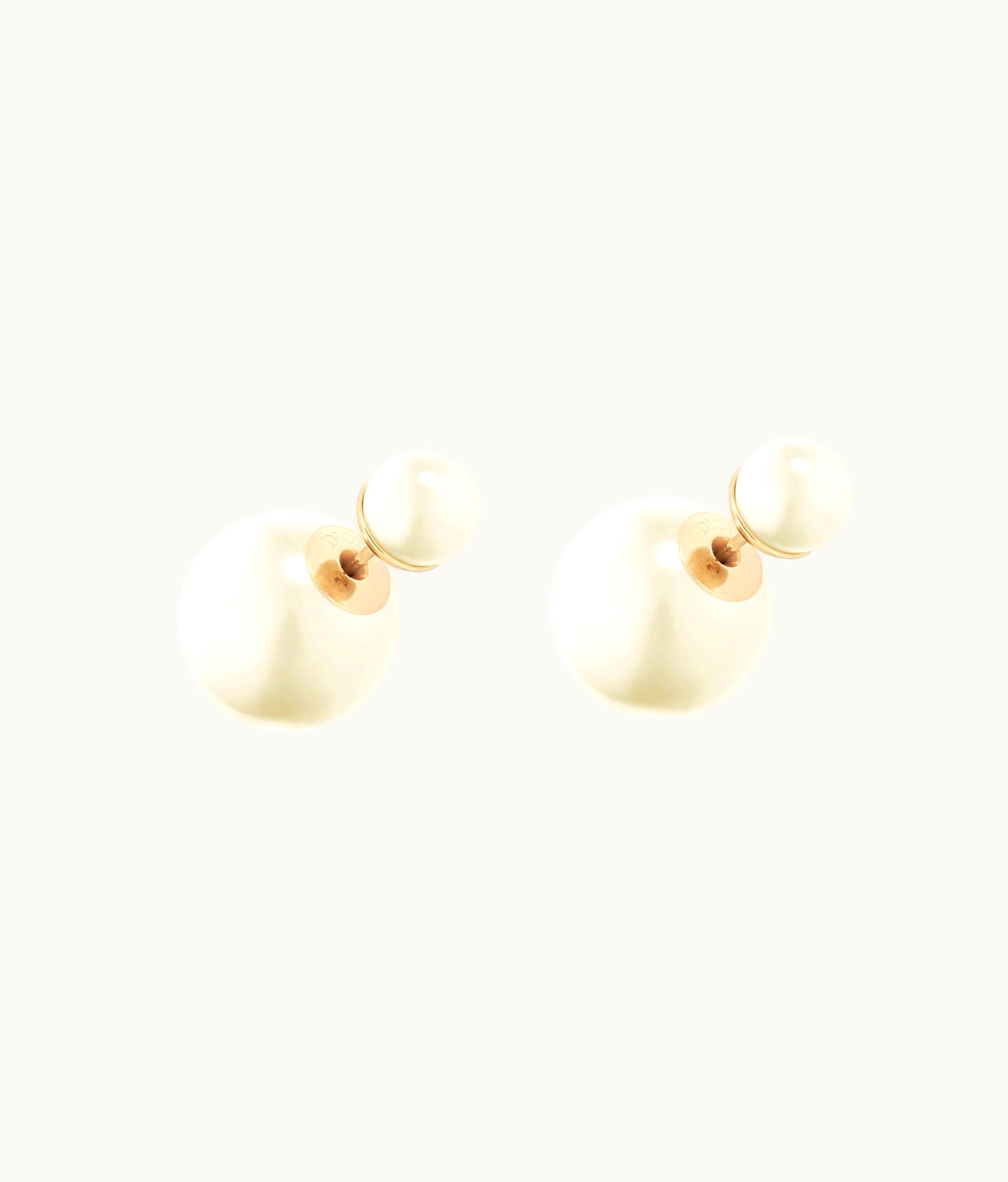 Dior Dior Tribales Earrings - Gold-Finish Metal And White Resin Pearls E0078MIDRS_D301