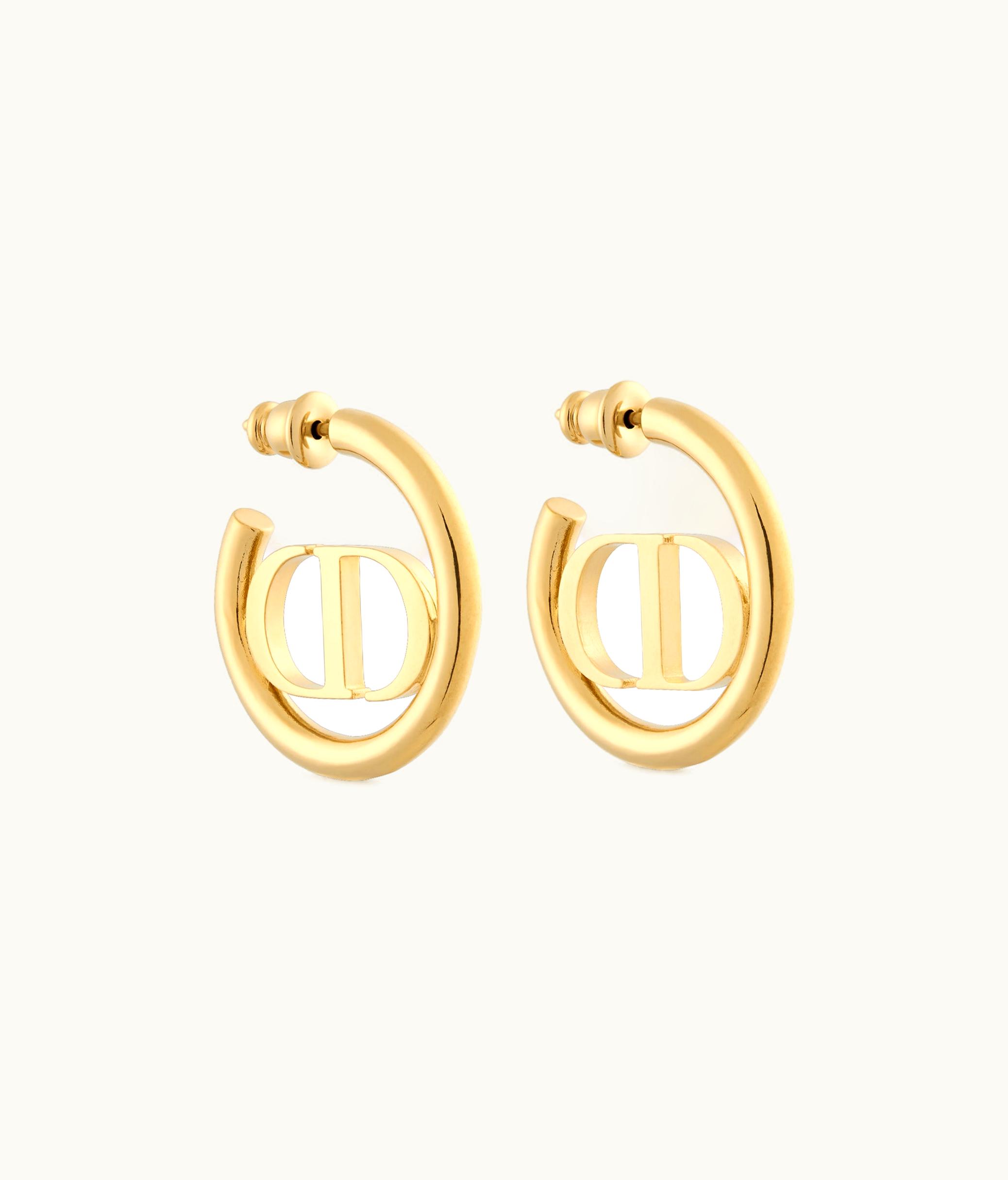 Dior Dior 30 Montaigne Gold-Finish Metal Earrings