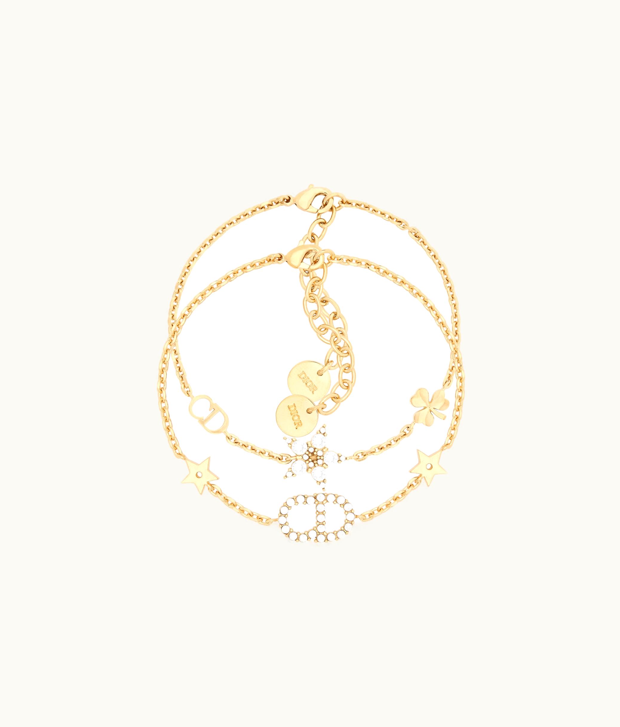 Dior Dior Clair D Lune Bracelet Set - Gold-Finish Metal And White Crystals