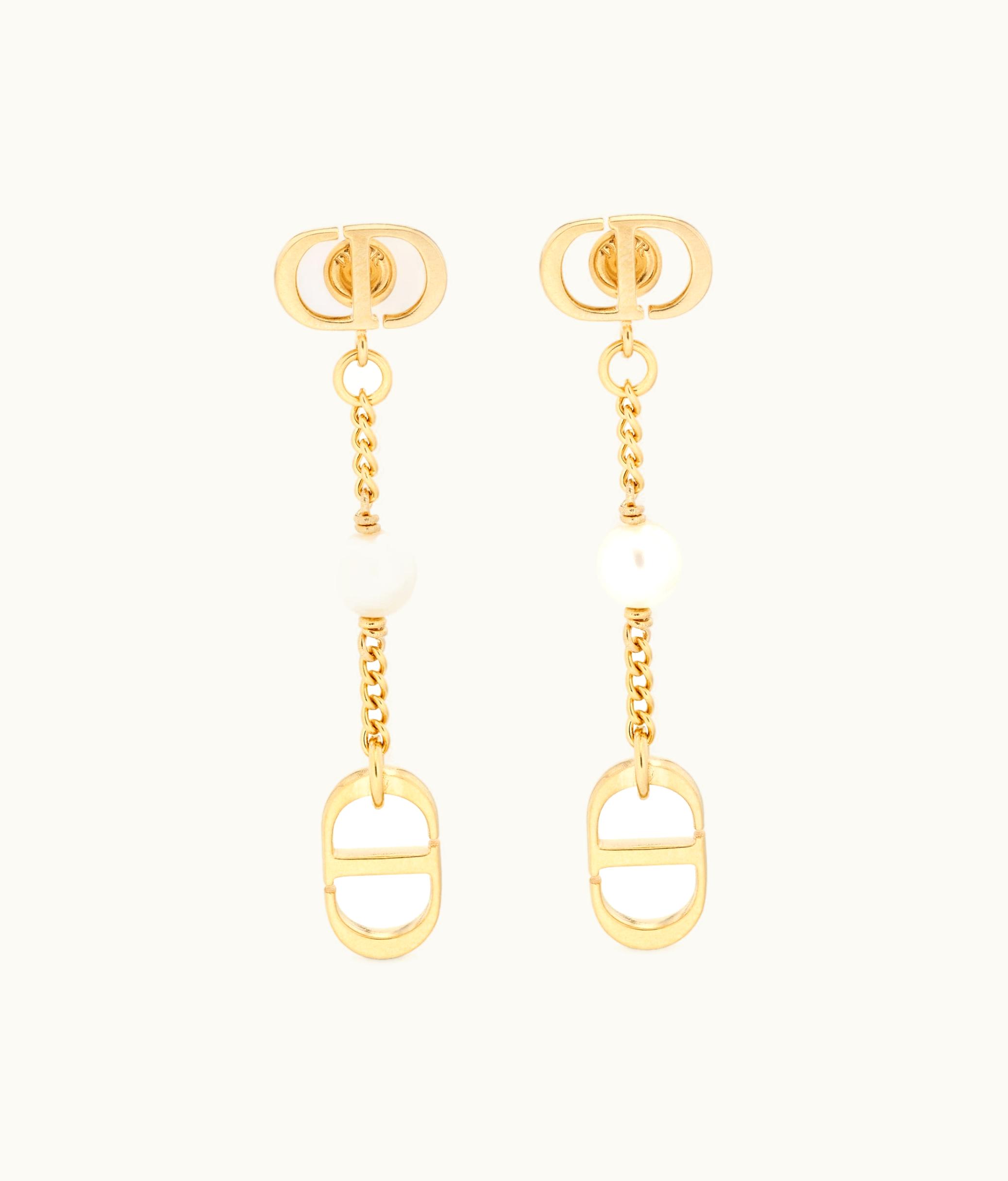 Dior Dior 30 Montaigne Pearl Earrings Gold-Finish Metal