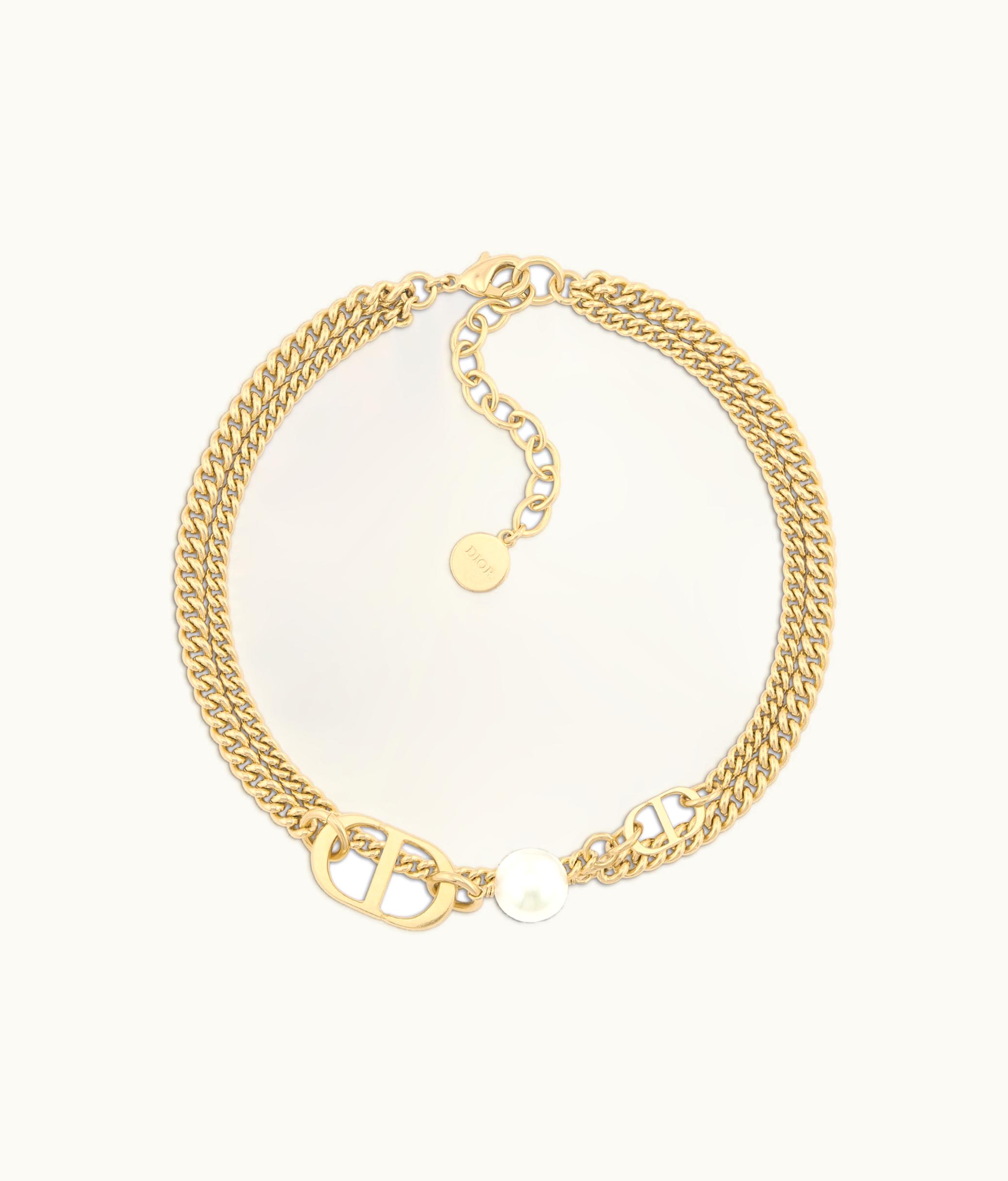 Dior Dior 30 Montaigne Double Gold-Finish Metal Choker