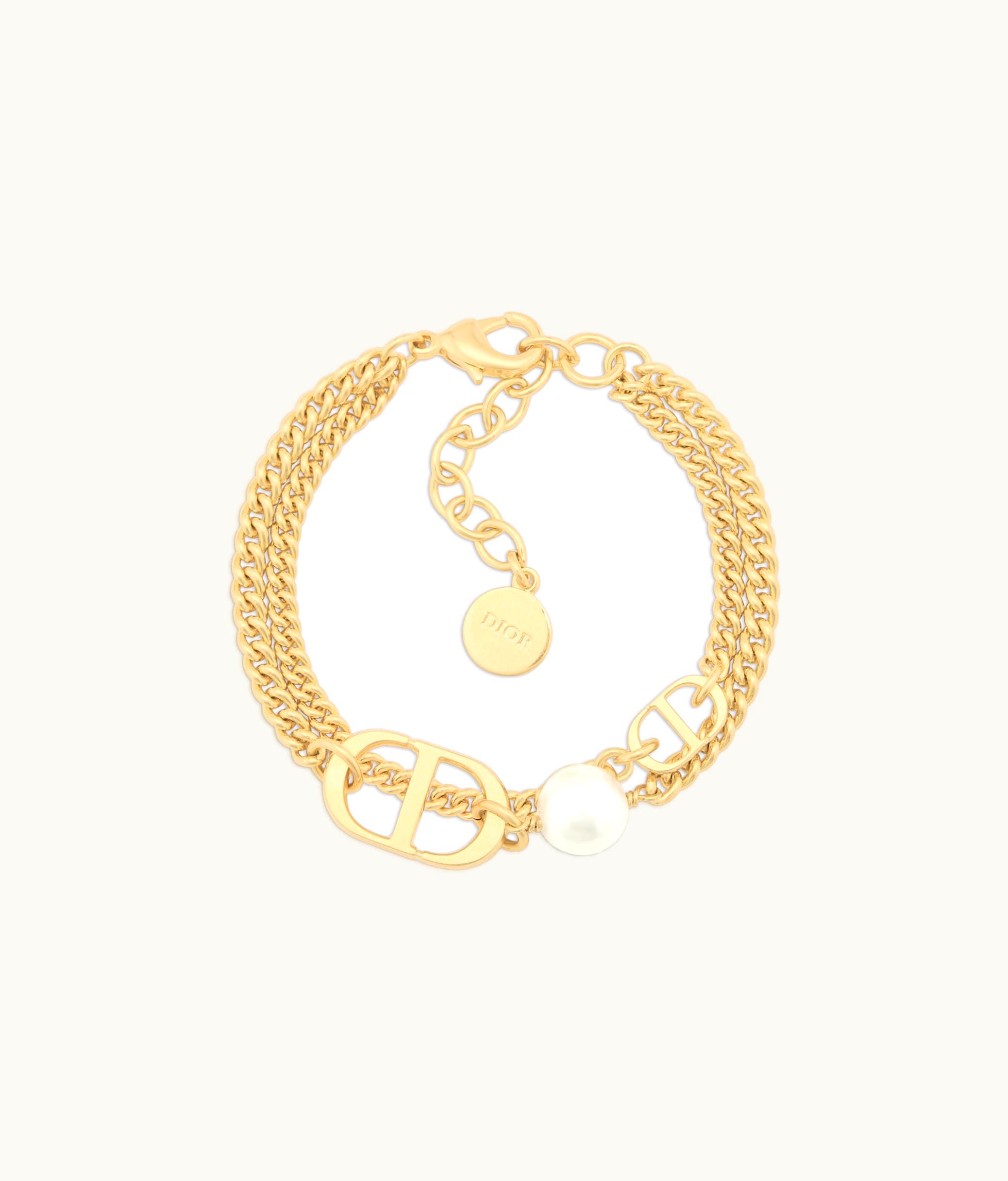 Dior Dior 30 Montaigne Double Pearl Bracelet - Gold-Finish Metal