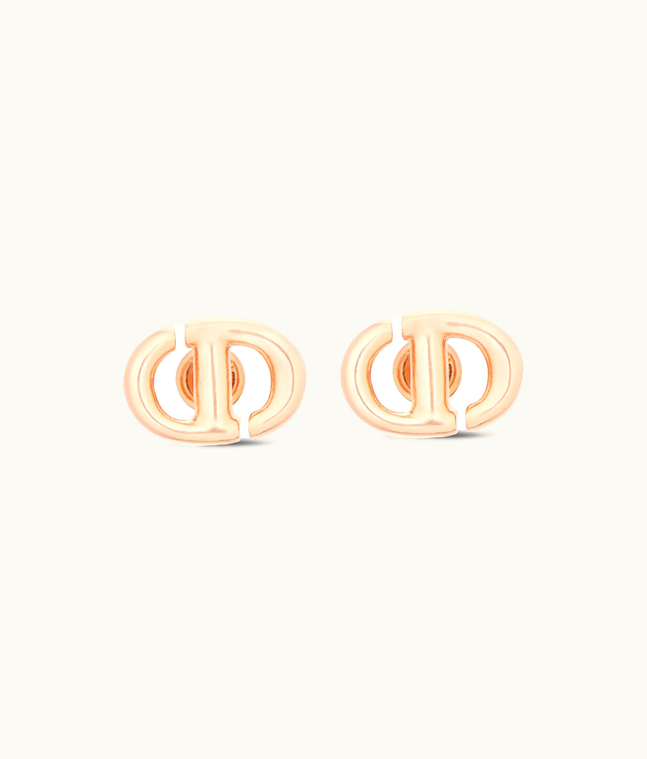 Dior Dior CD Navy Stud Earrings - Pink-finish Metal