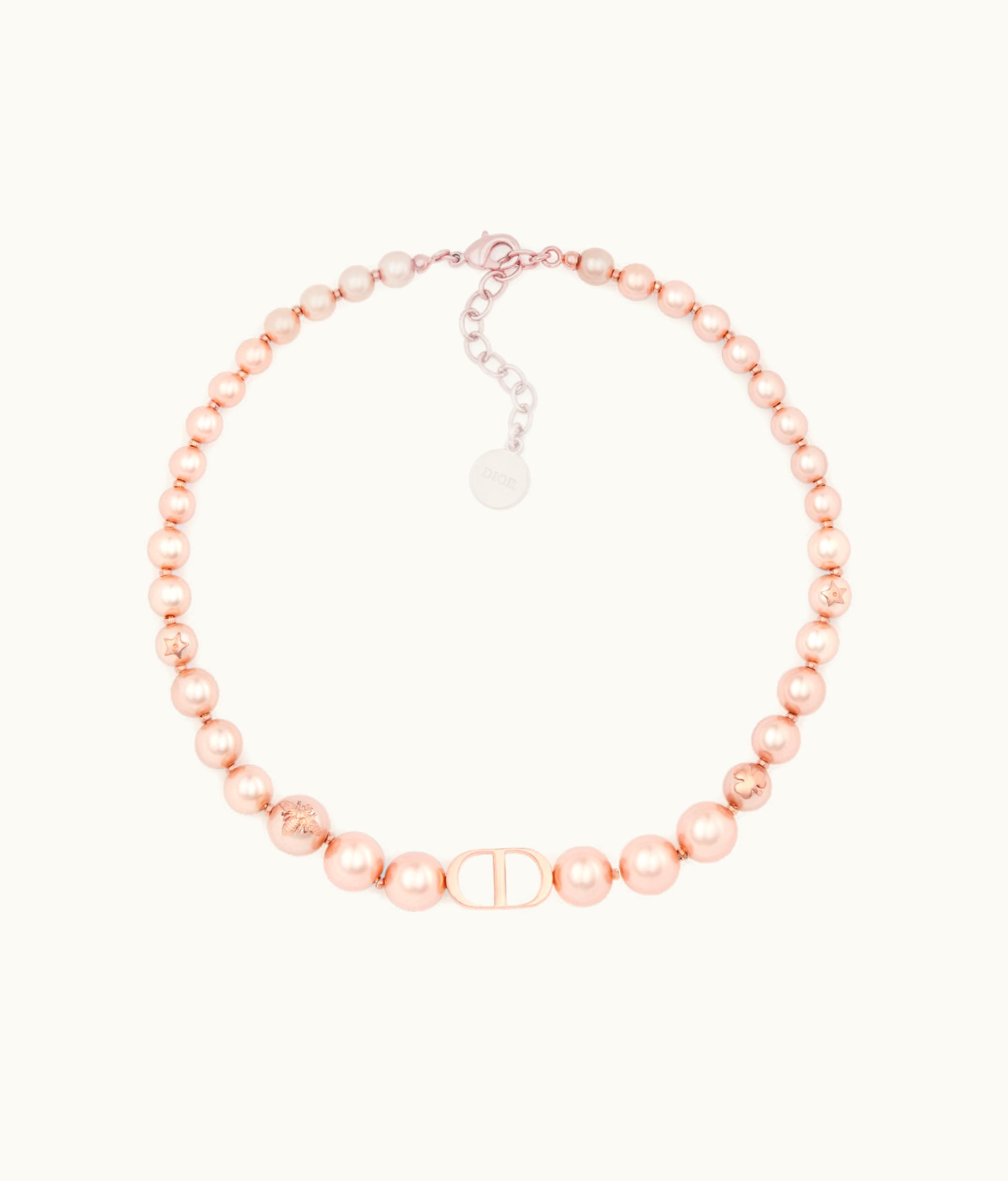 Dior Dior 30 Montaigne Choker - Pink-Finish Metal And Pink Resin Pearls