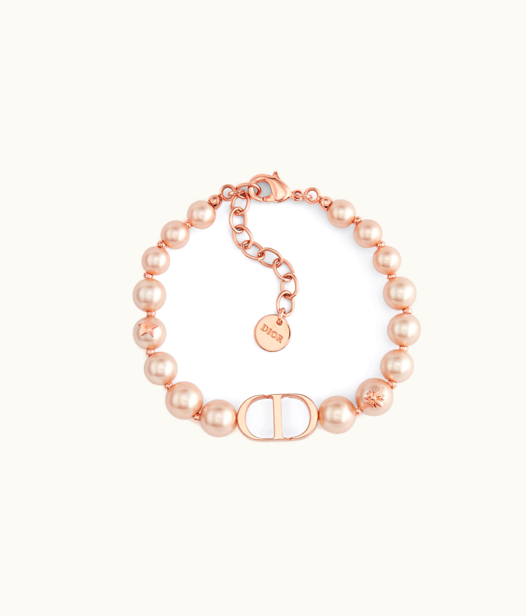 Dior Dior 30 Montaigne Bracelet - Pink-Finish Metal And Pink Resin Pearls