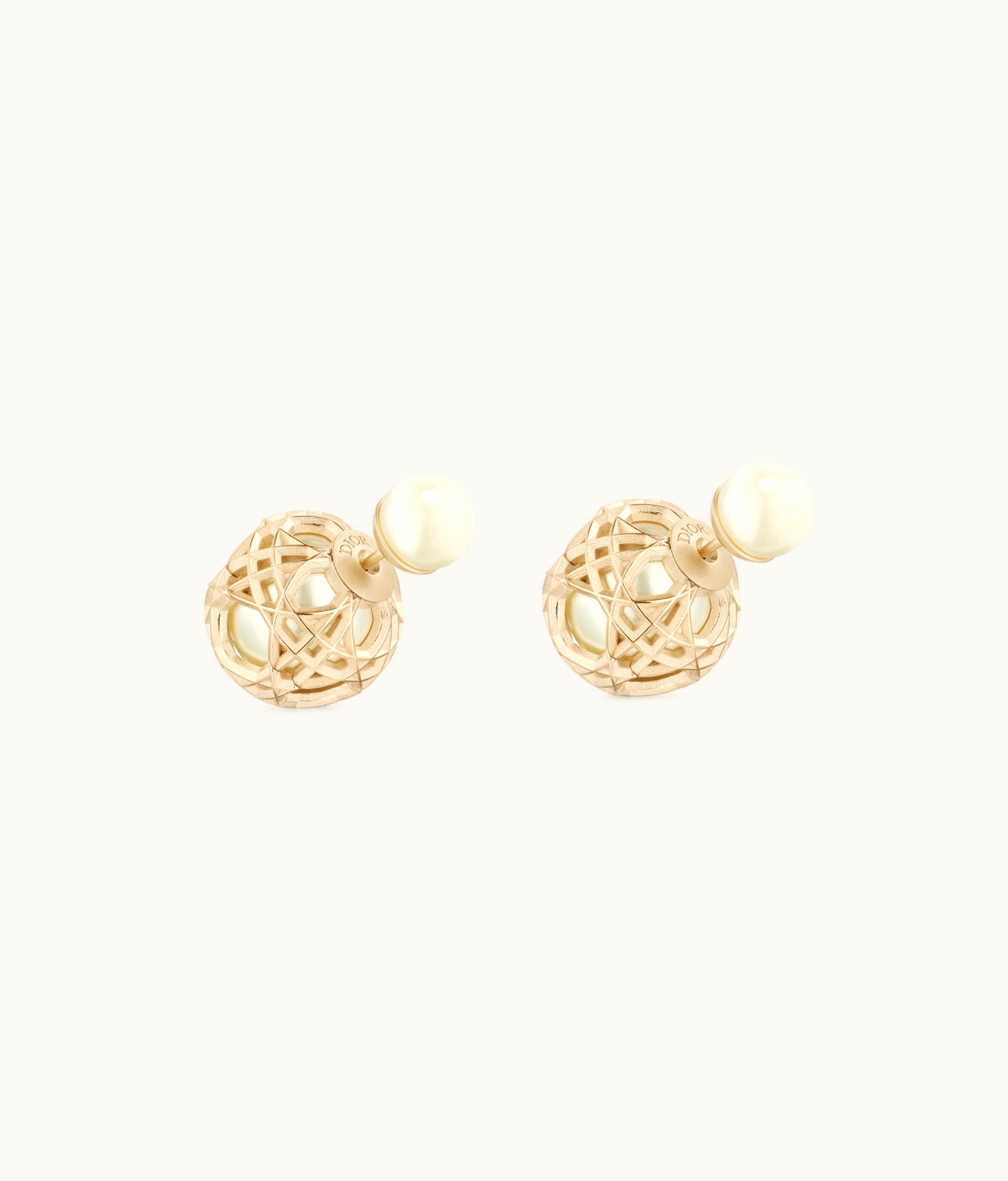 Dior Dior Tribales Earrings - Gold-Finish Metal And White Resin Pearls E3109WOMRS_D301