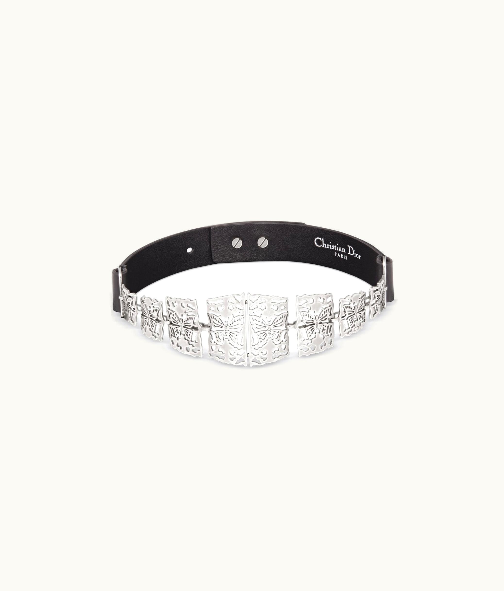 Dior Dior Métamorphose Choker - Silver-Finish Metal And Black Calfskin