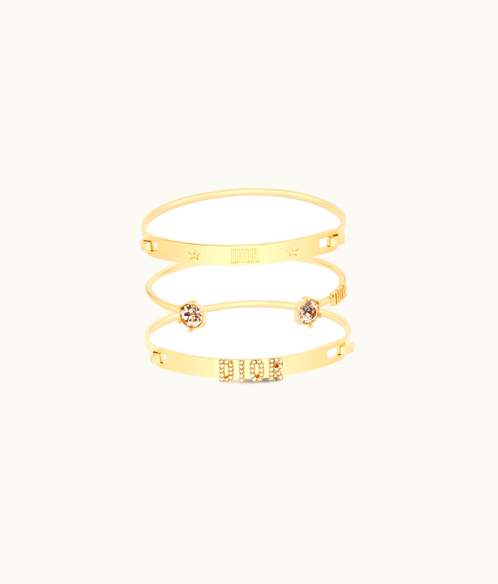 Dior Dior Dio(r)evolution Bracelet Set - Gold-Finish Metal And Amber-Colored Crystals