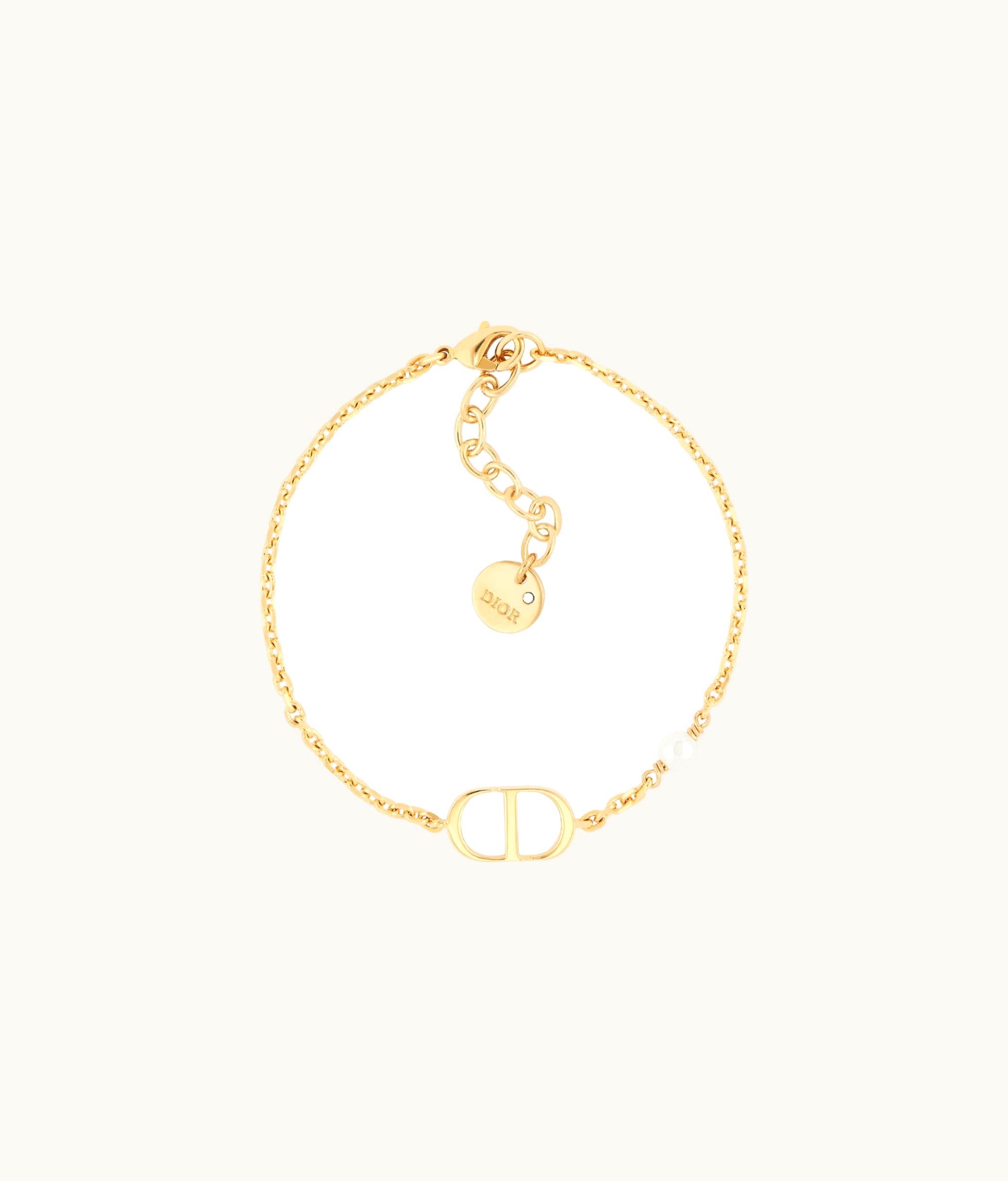 Dior Dior Petit CD Bracelet - Gold-Finish Metal With A White Resin Pearl