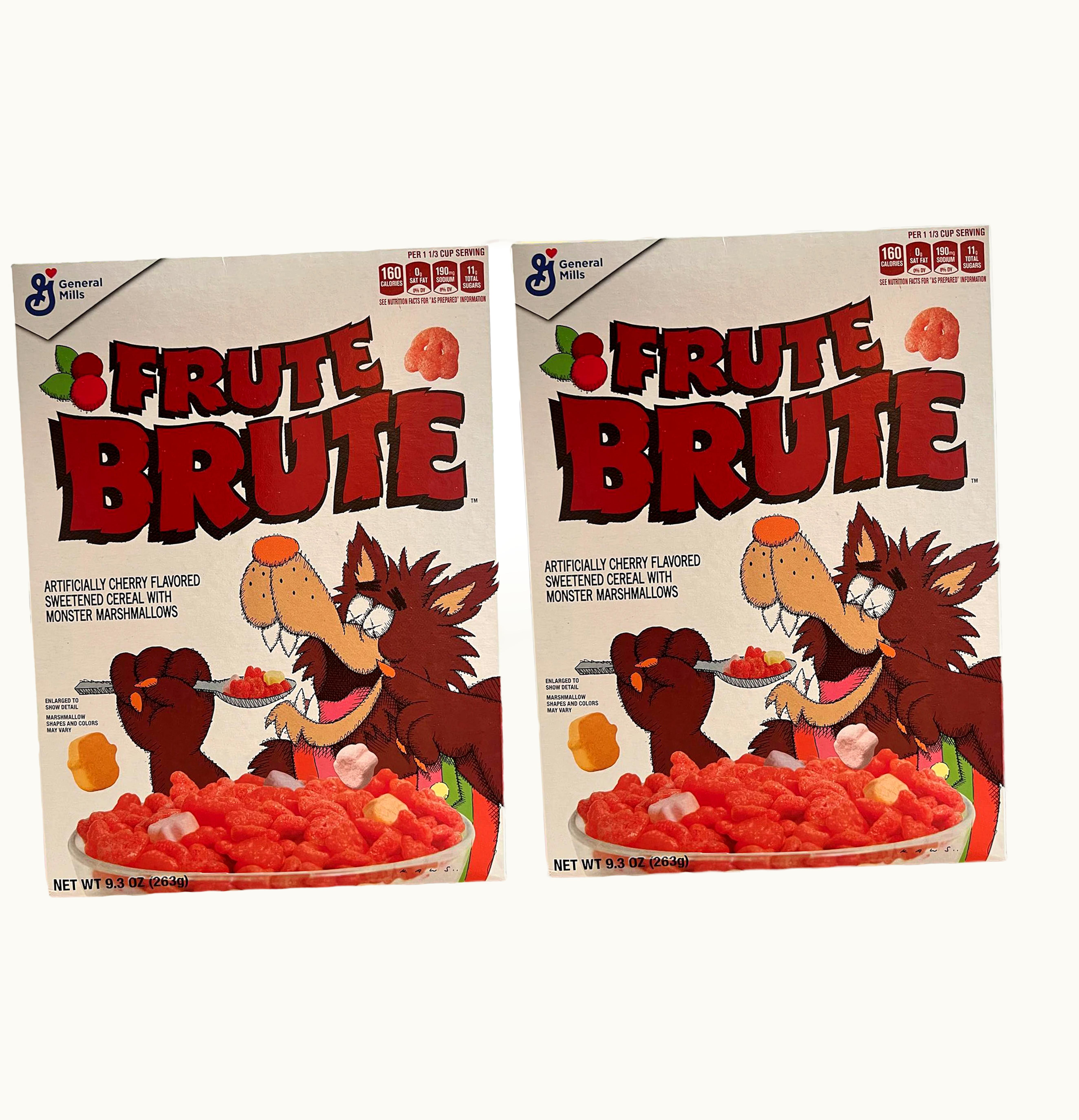 KAWS KAWS Monsters Frute Brute Cereal 2x Lot Not Fit For Human Consumption