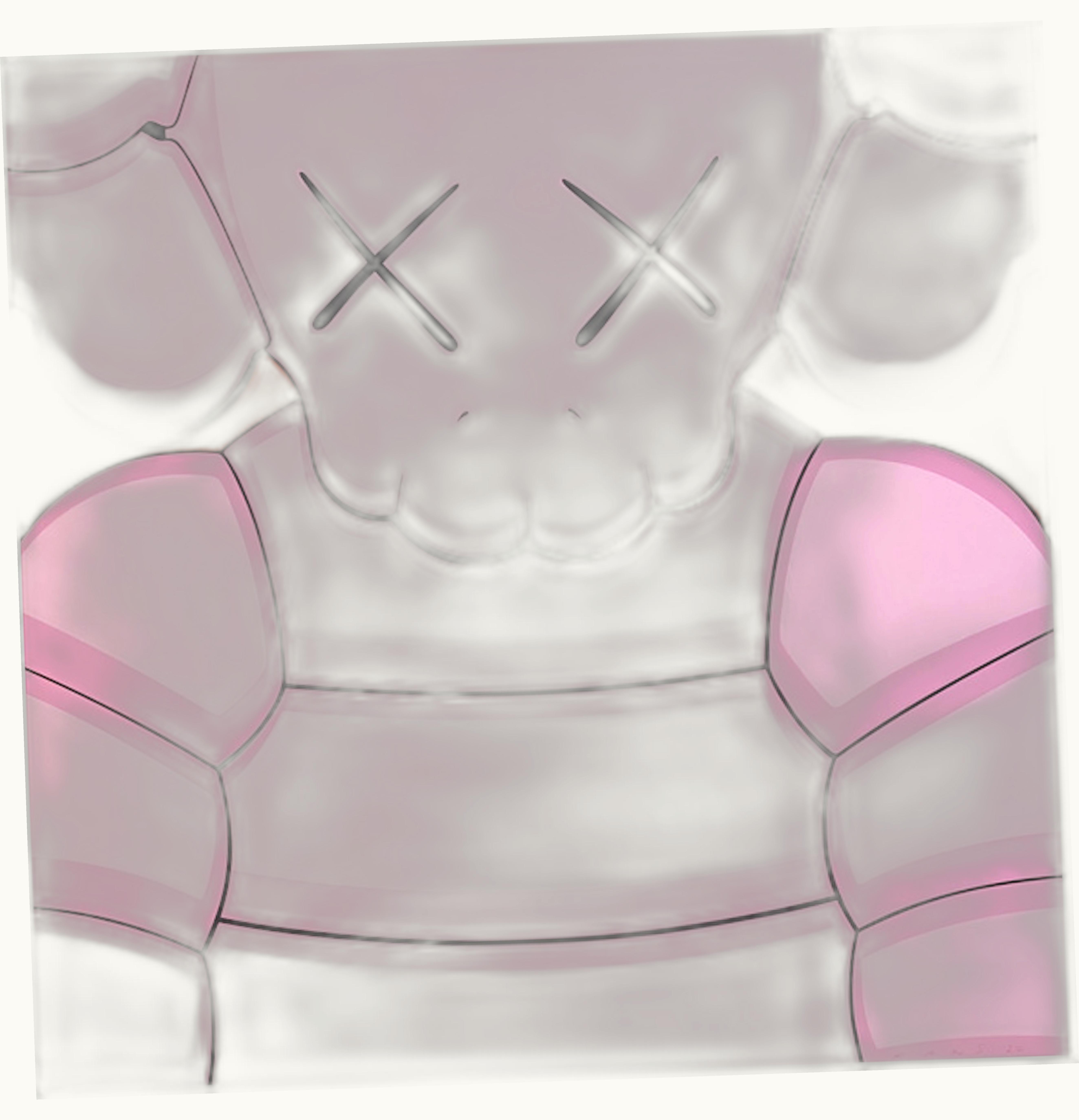 KAWS KAWS What Party Print 5 Light Pink Signed Edition of 100