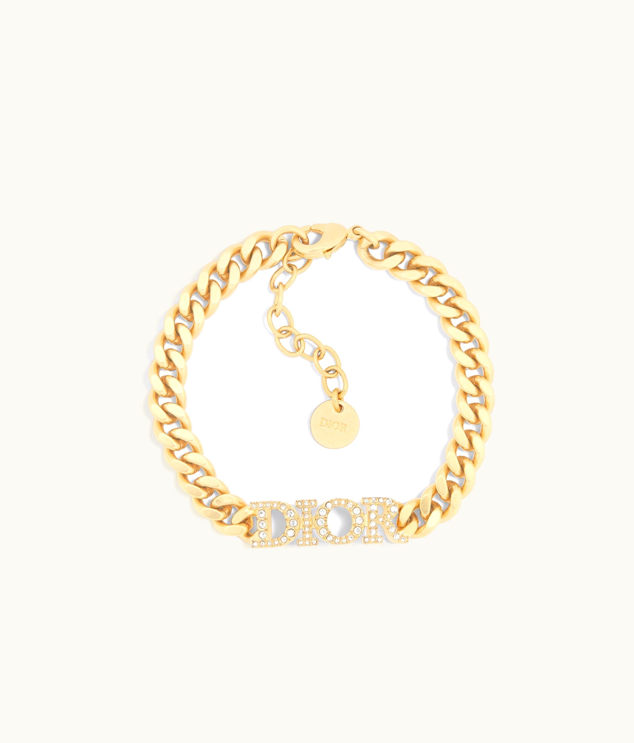 Dior Dior Dio(r)evolution Bracelet - Gold-Finish Metal And White Crystals