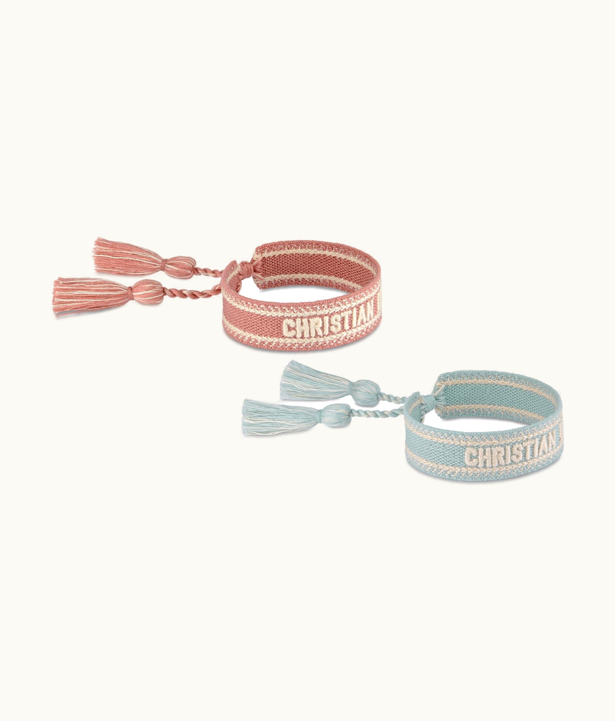 Dior Dior Set De Bracelets J'Adior Coton Bleu Placid Et Rose