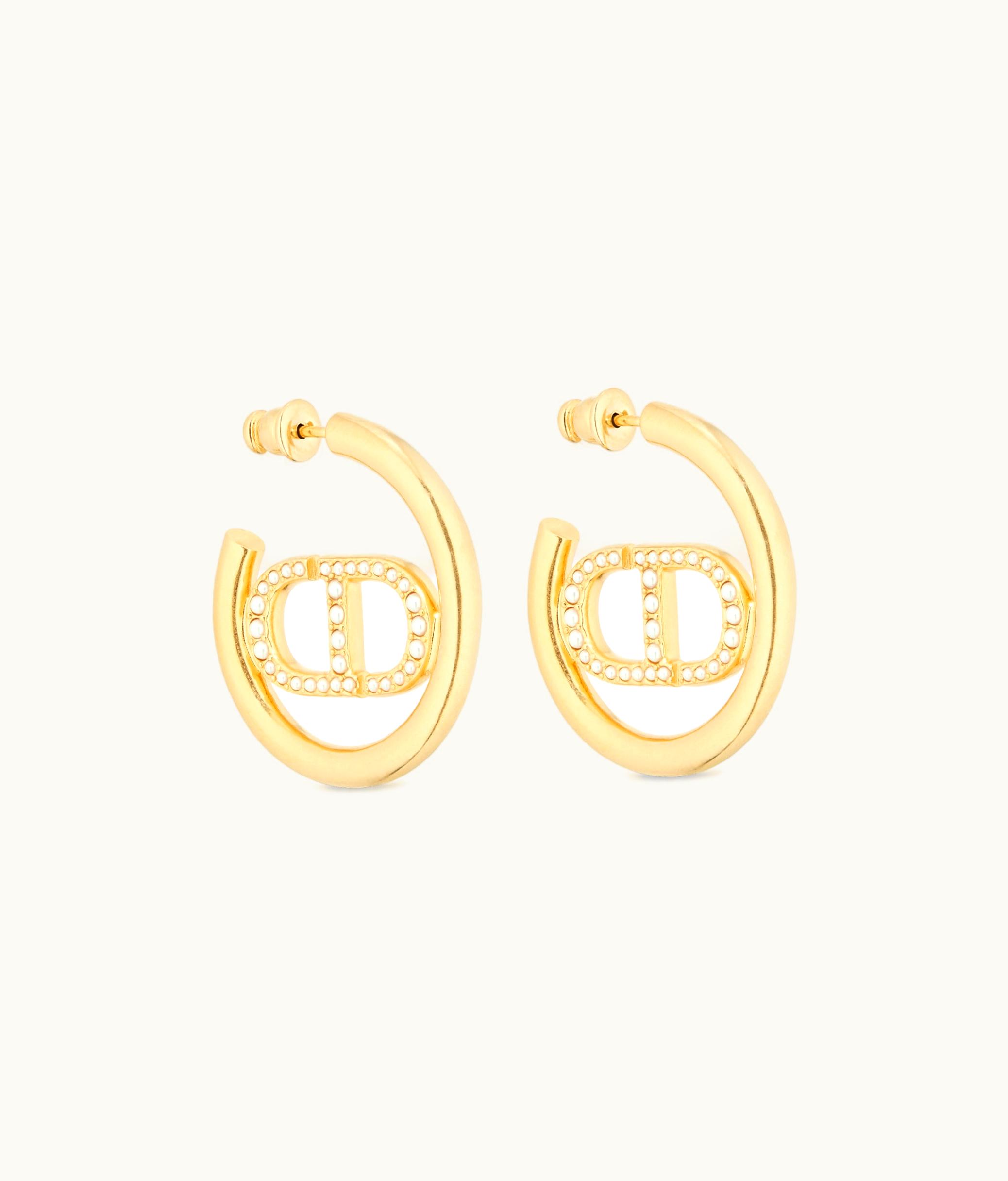 Dior Dior 30 Montaigne Earrings - Gold-Finish Metal And White Resin Pearls