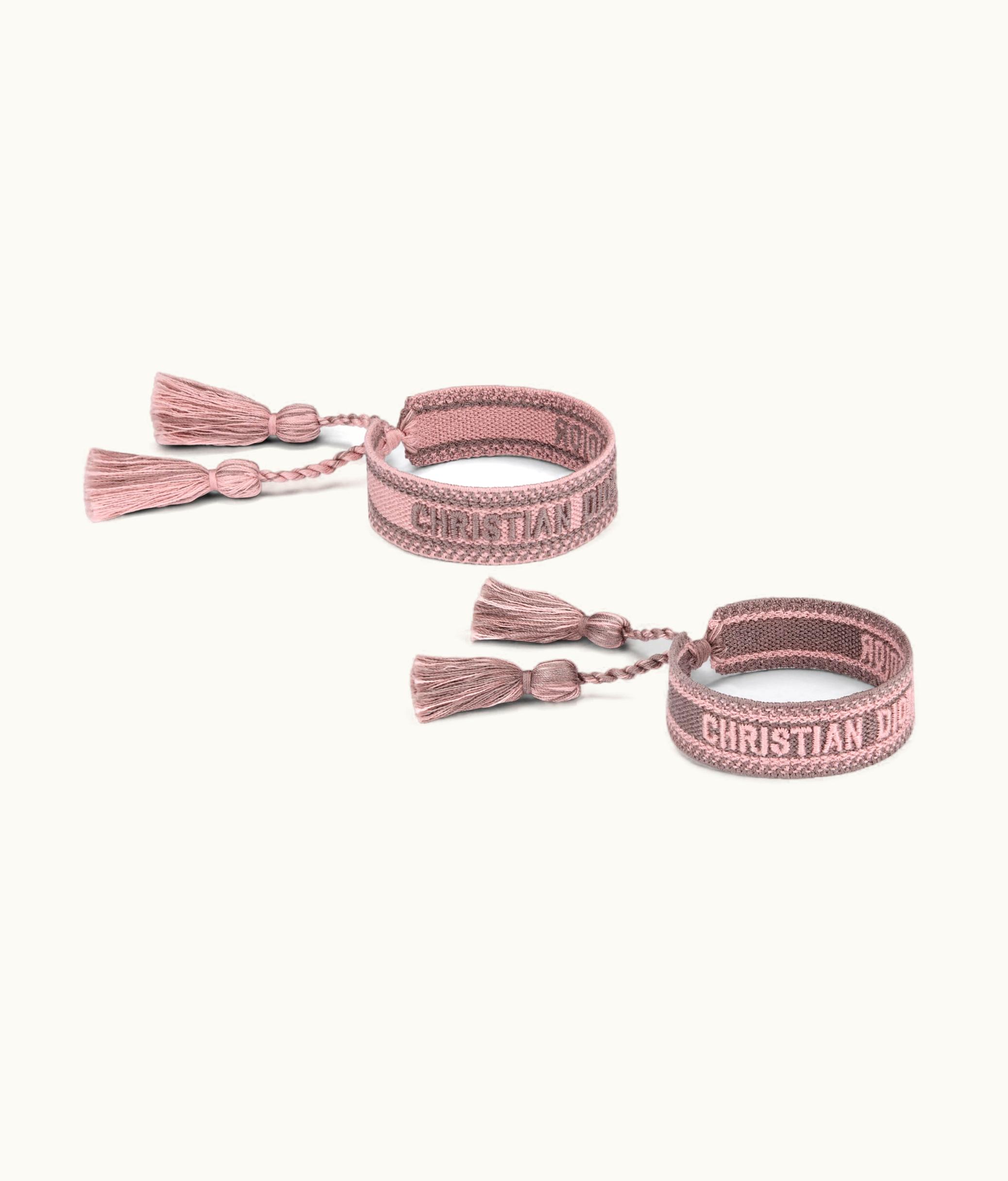 Dior Dior J'Adior Bracelet Set - Pink And Gray Embroidery