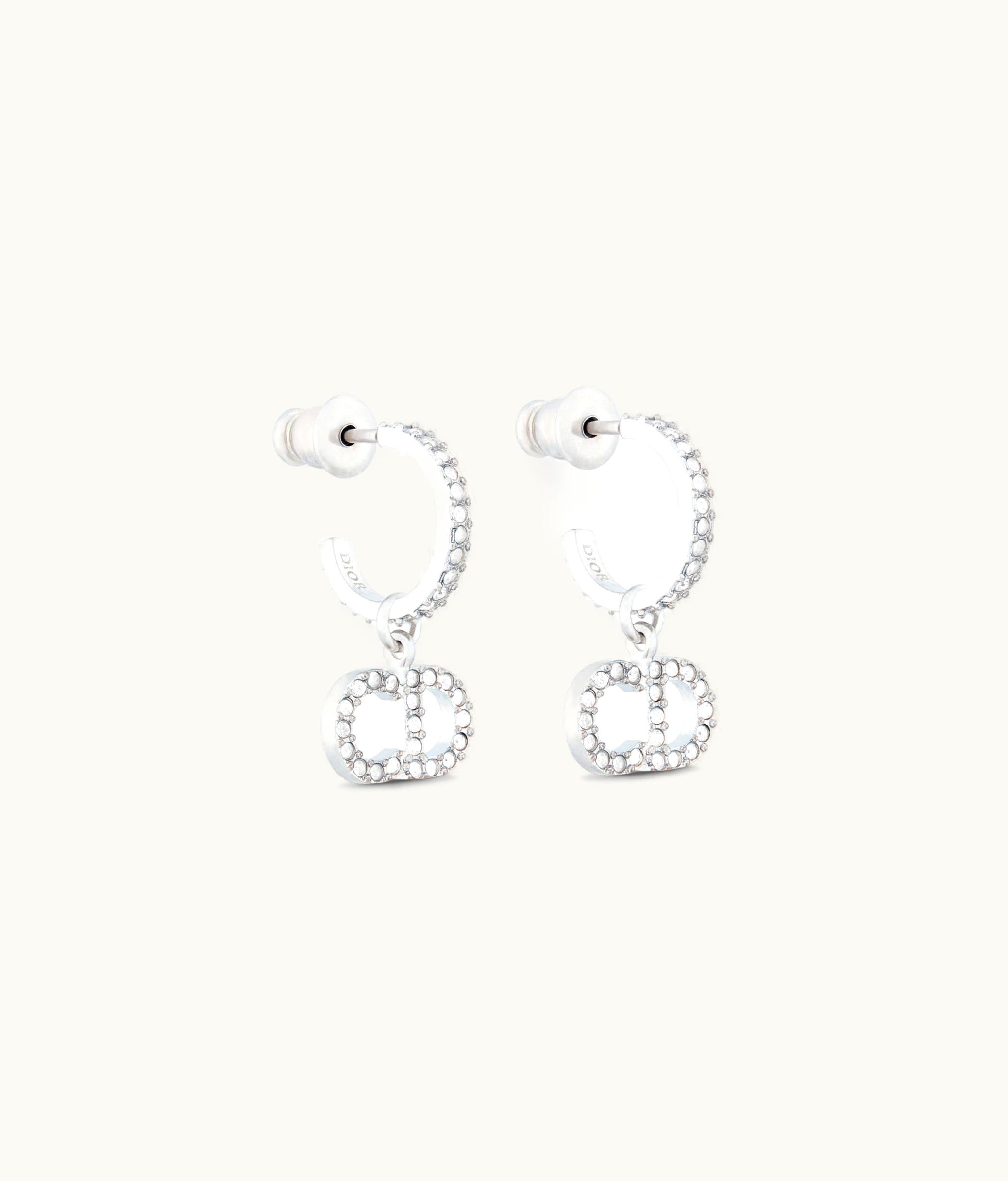 Dior Dior Clair D Lune Earrings - Silver-Finish Metal And Silver-Tone Crystals