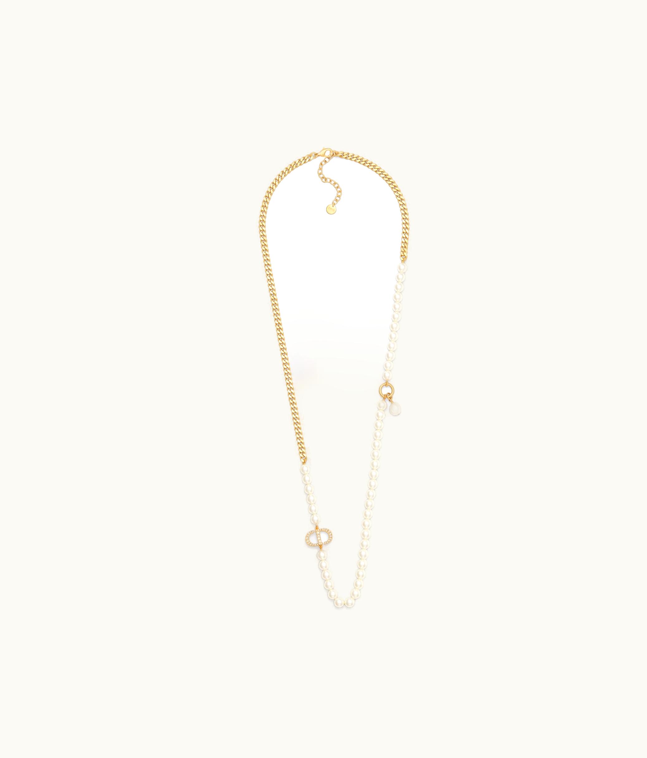 Dior Dior 30 Montaigne Long Necklace - Gold-Finish Metal And Silver-Tone Crystals