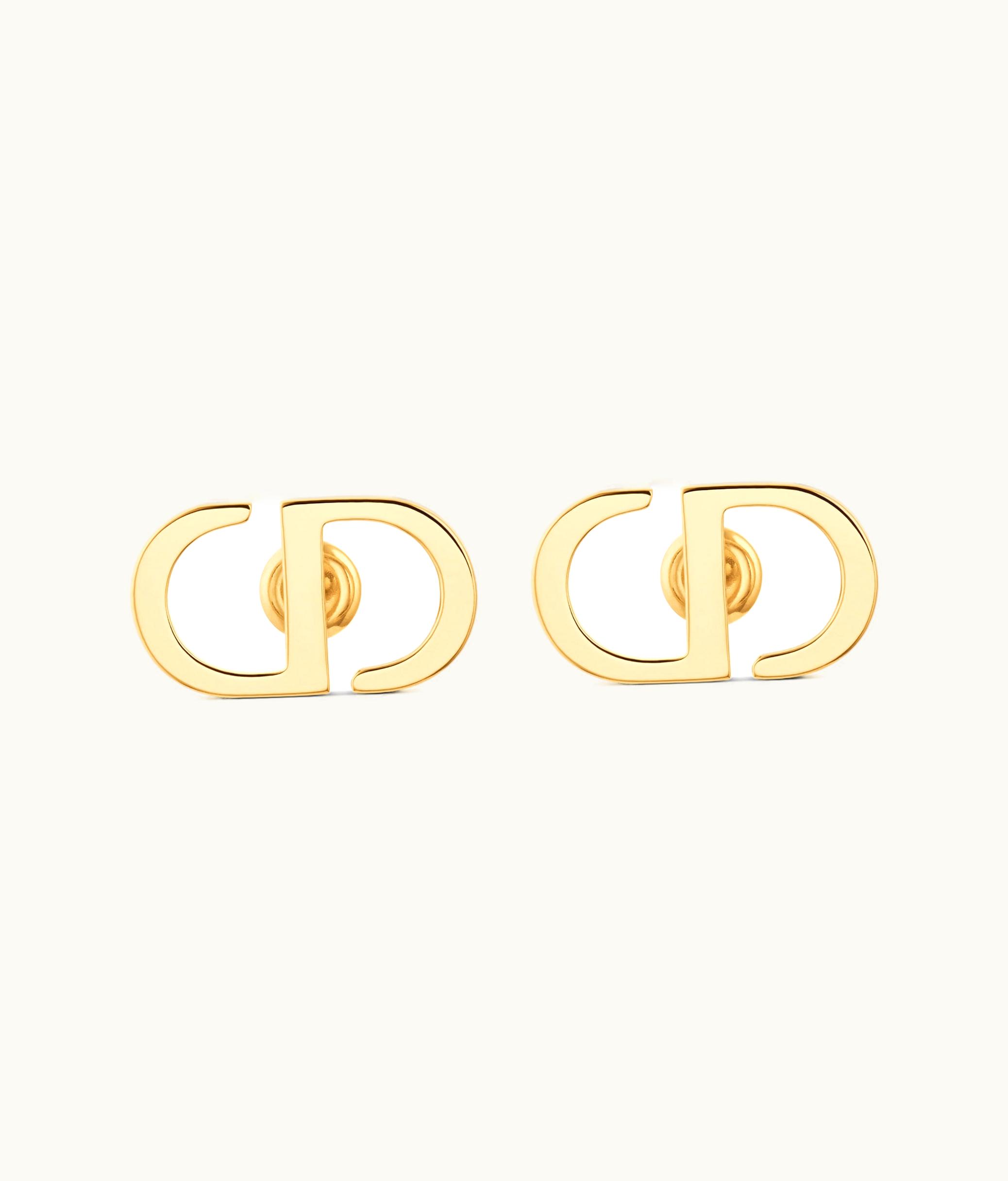 Dior Dior Petit CD Stud Earrings - Gold-Finish Metal