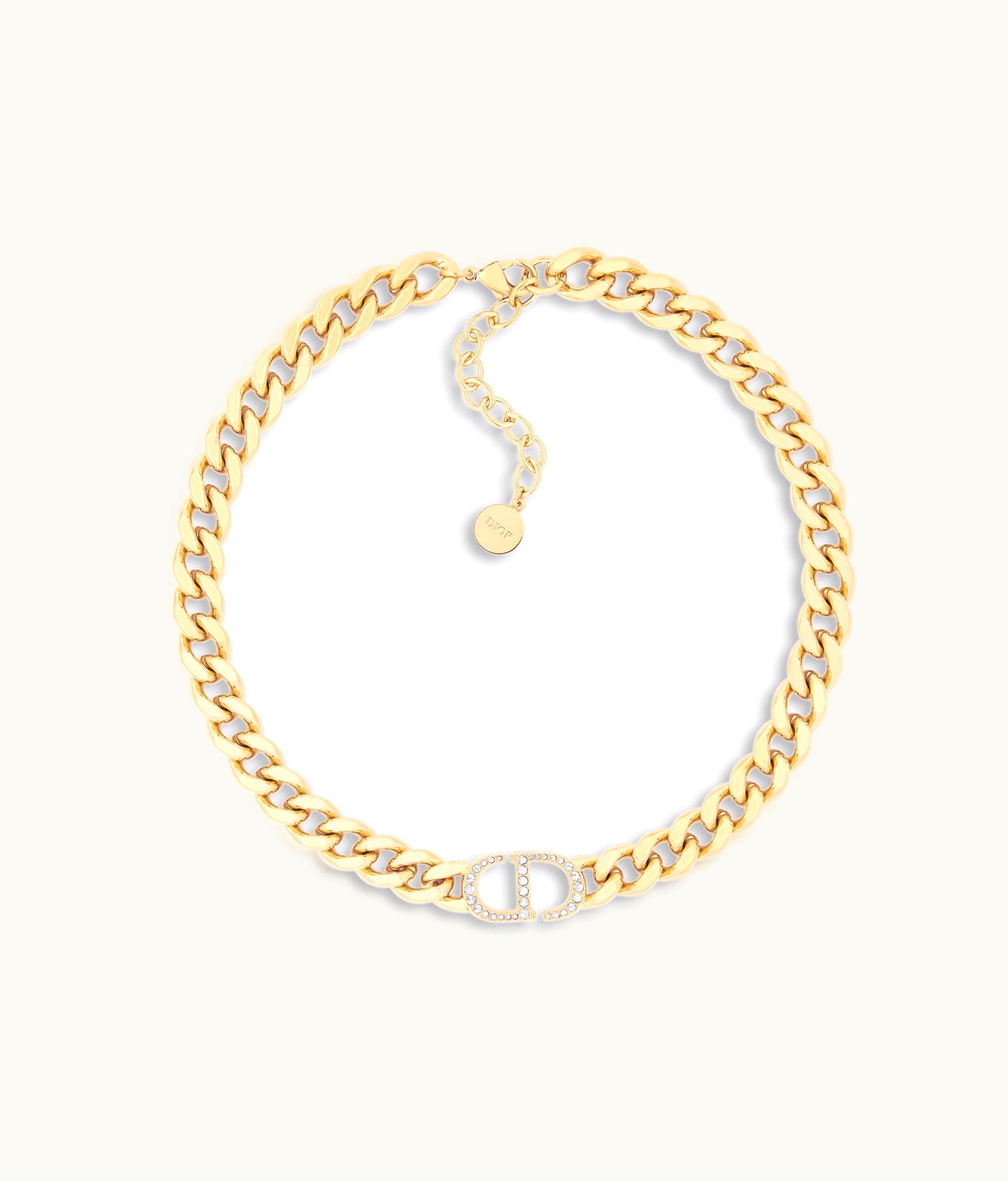 Dior Dior 30 Montaigne Necklace - Gold-Finish Metal And Silver-Tone Crystals