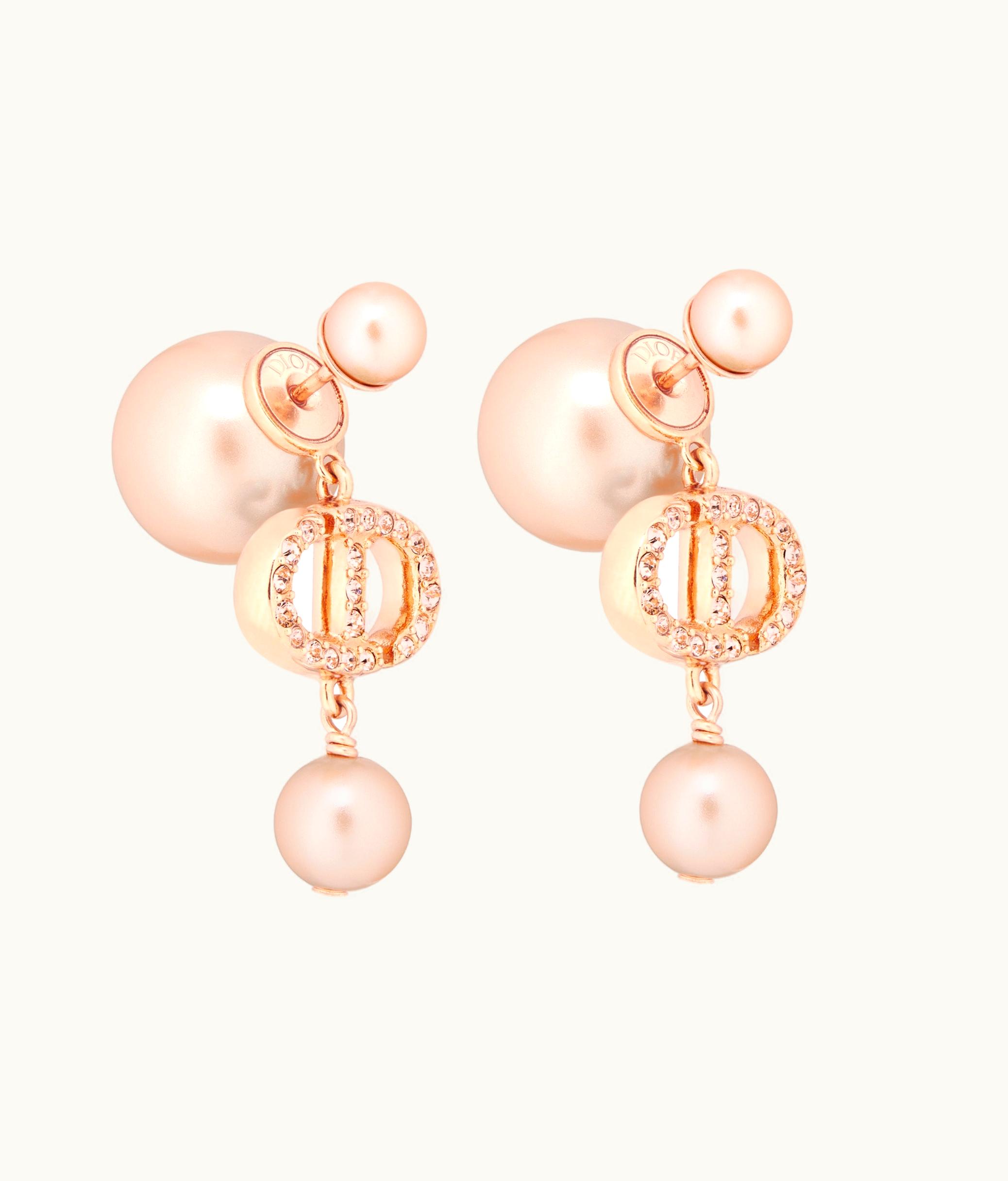 Dior Dior Tribales Earrings - Pink-Finish Metal With Pink Resin Pearls And Crystals E1811TRICY_D12P