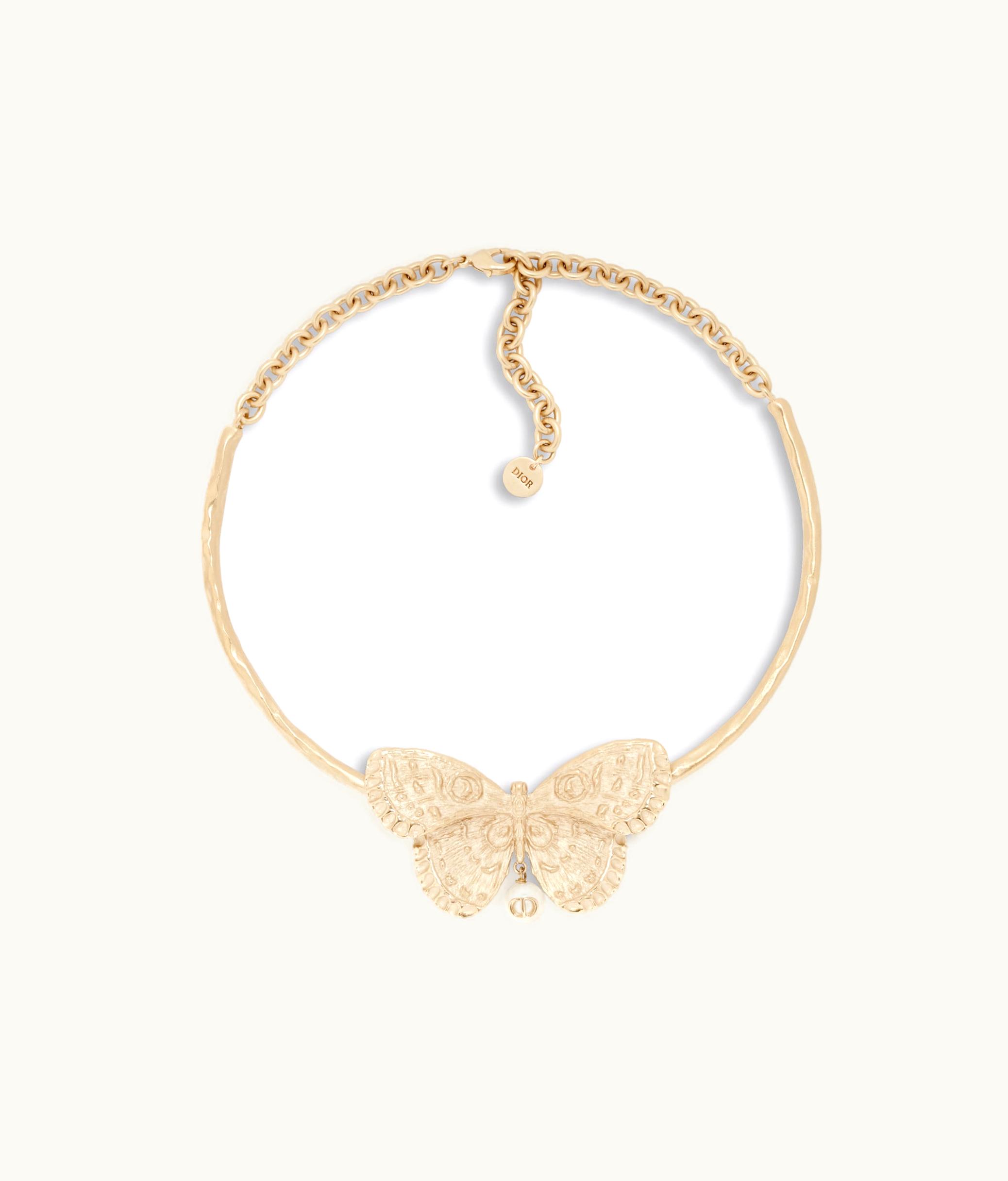 Dior Dior Métamorphose Necklace - Matte Gold-Finish Metal With White Resin Pearl