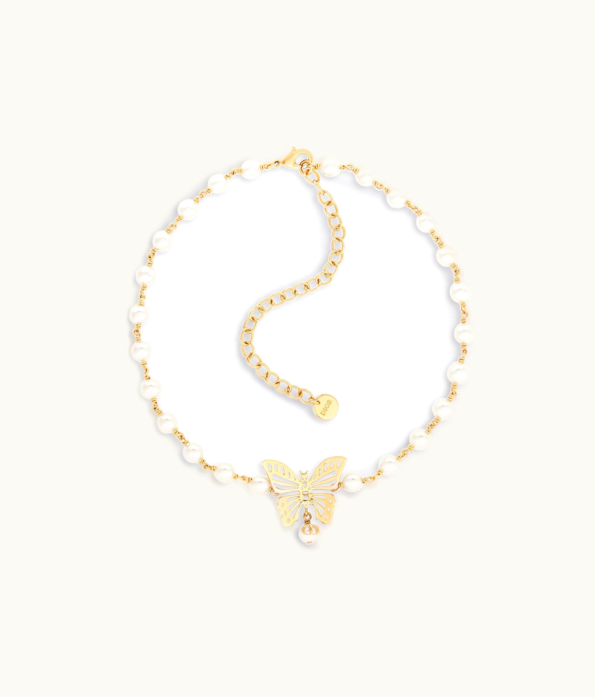Dior Dior Métamorphose Choker - Gold-Finish Metal And White Resin Pearls