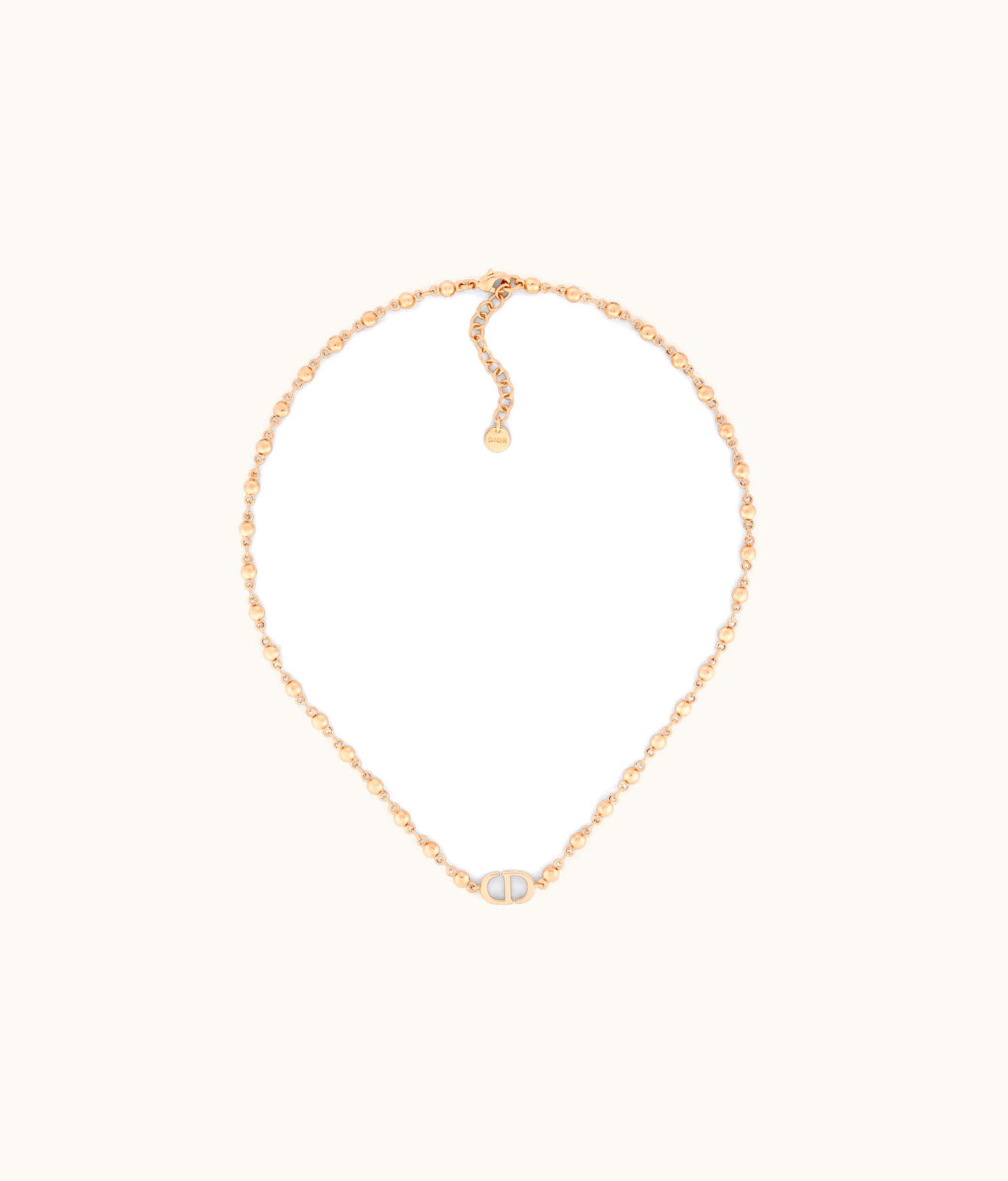 Dior Dior Petit CD Necklace - Pink-Finish Metal